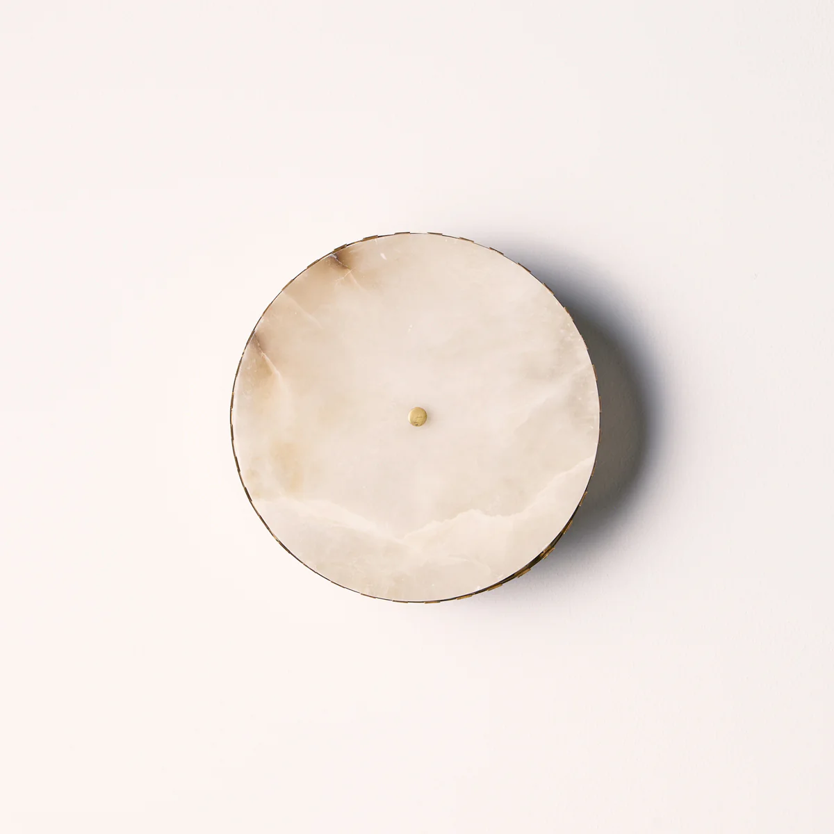 Crenel Flush ceiling light in Alabaster and Brass - Image 7