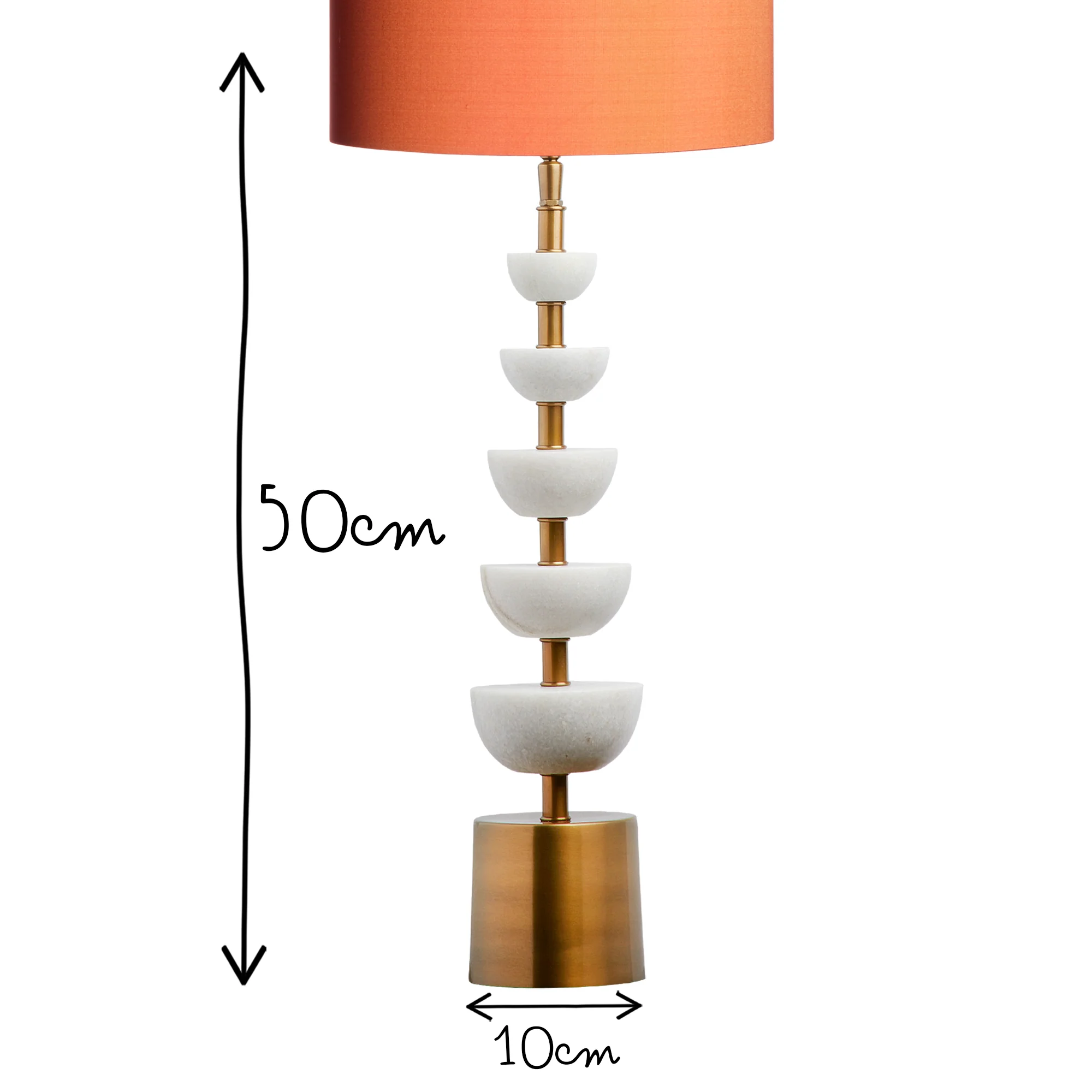 Crescent table lamp in white marble - Image 11