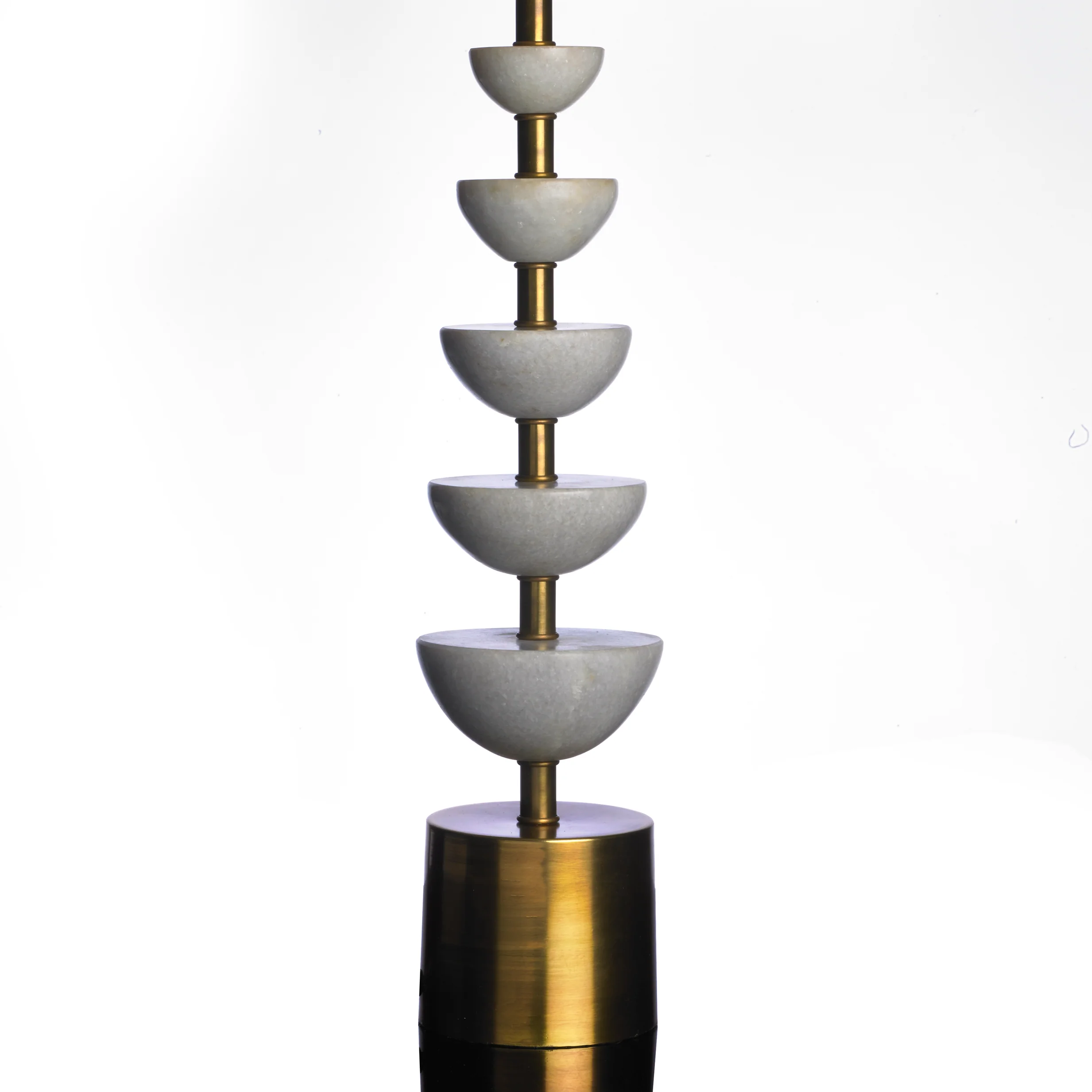 Crescent table lamp in white marble - Image 5