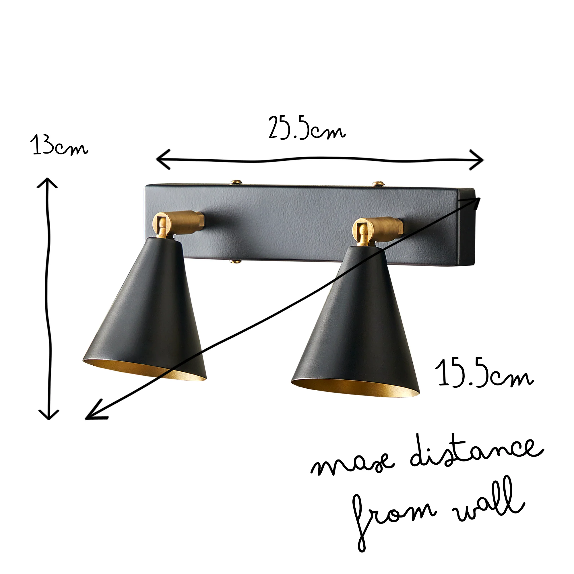 Crick double spotlight in black - Image 12
