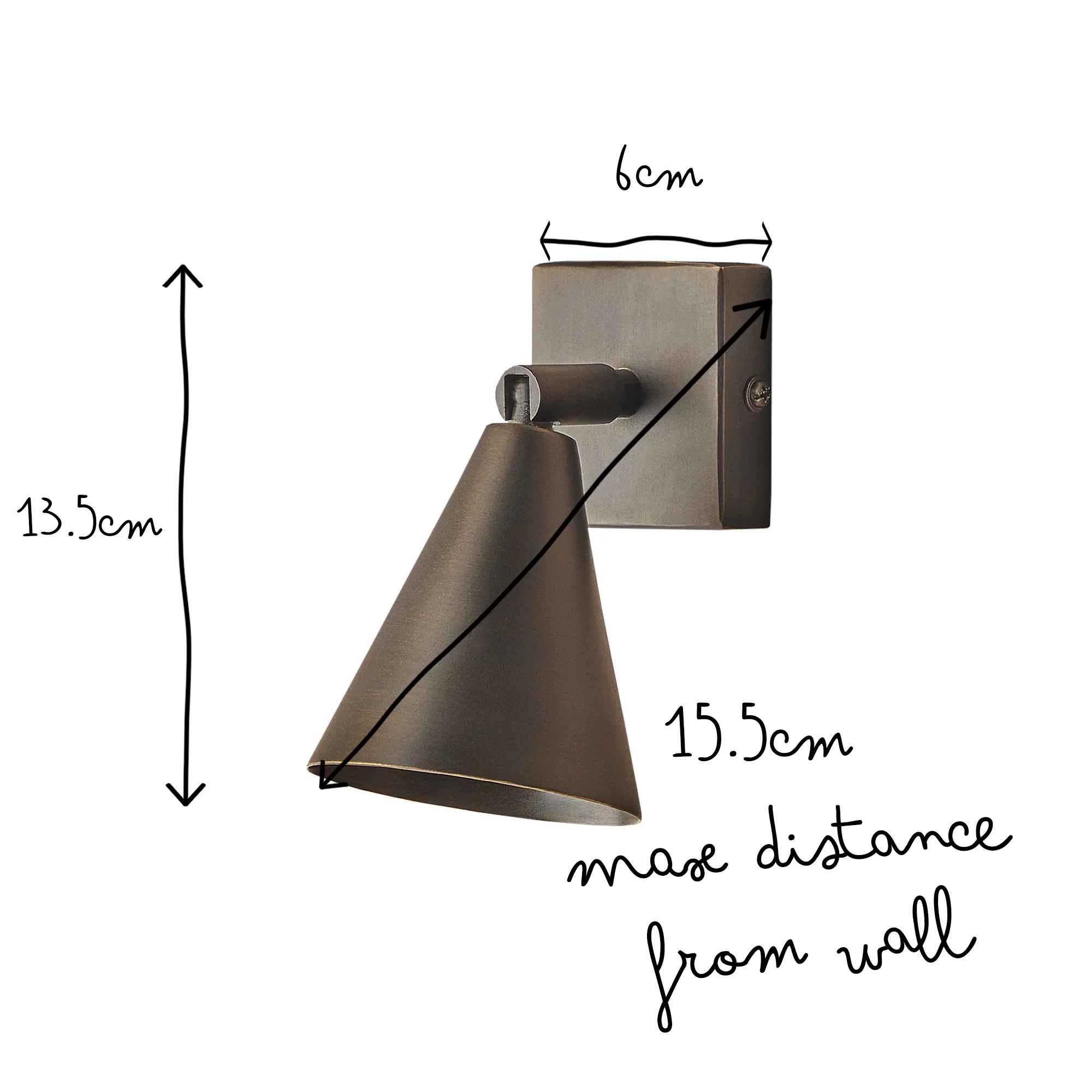 Crick single spotlight in bronze - Image 12