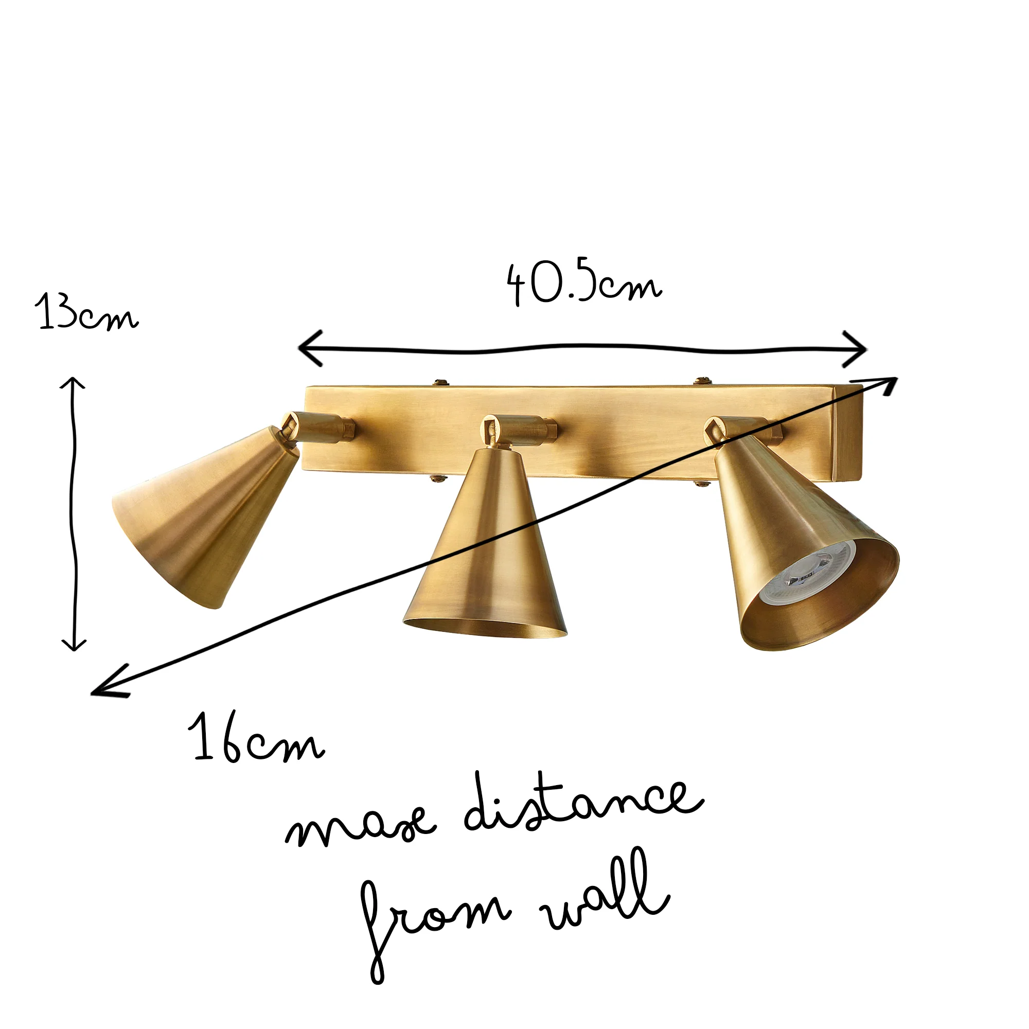 Crick triple spotlight in antiqued brass - Image 13