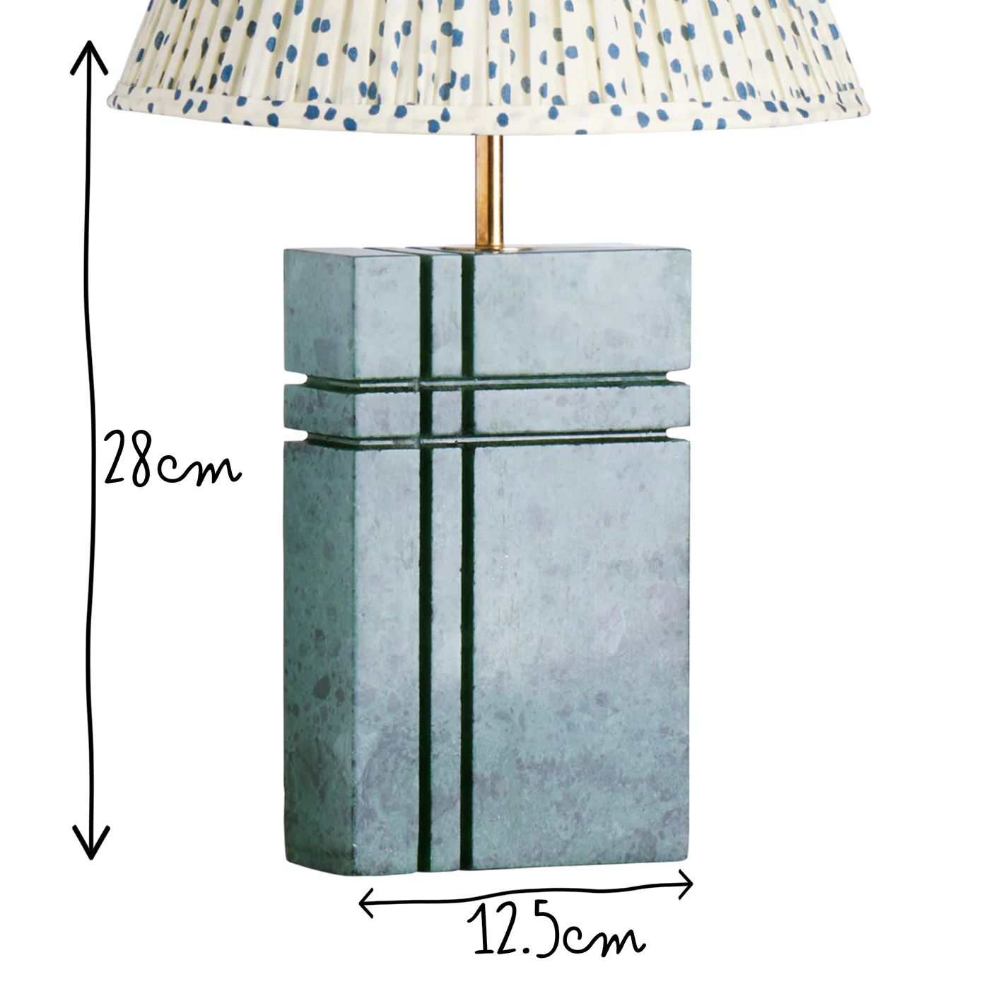 Criss Cross rechargeable table lamp in green marble - Image 12