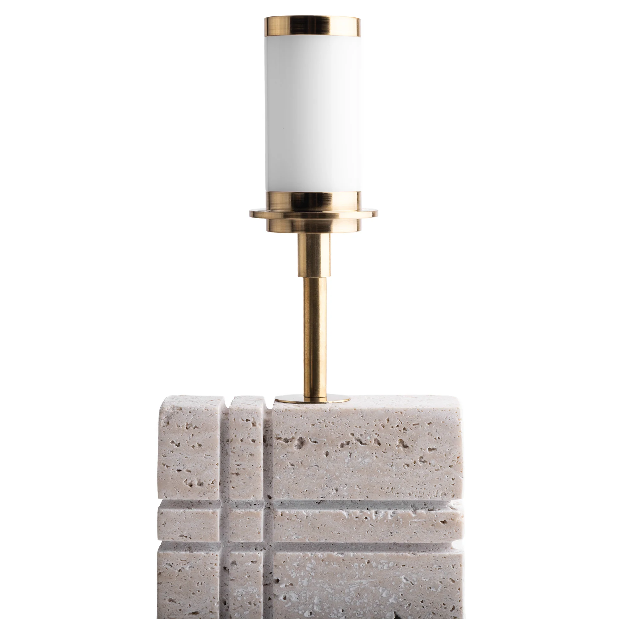 Criss Cross rechargeable table lamp in natural marble - Image 3