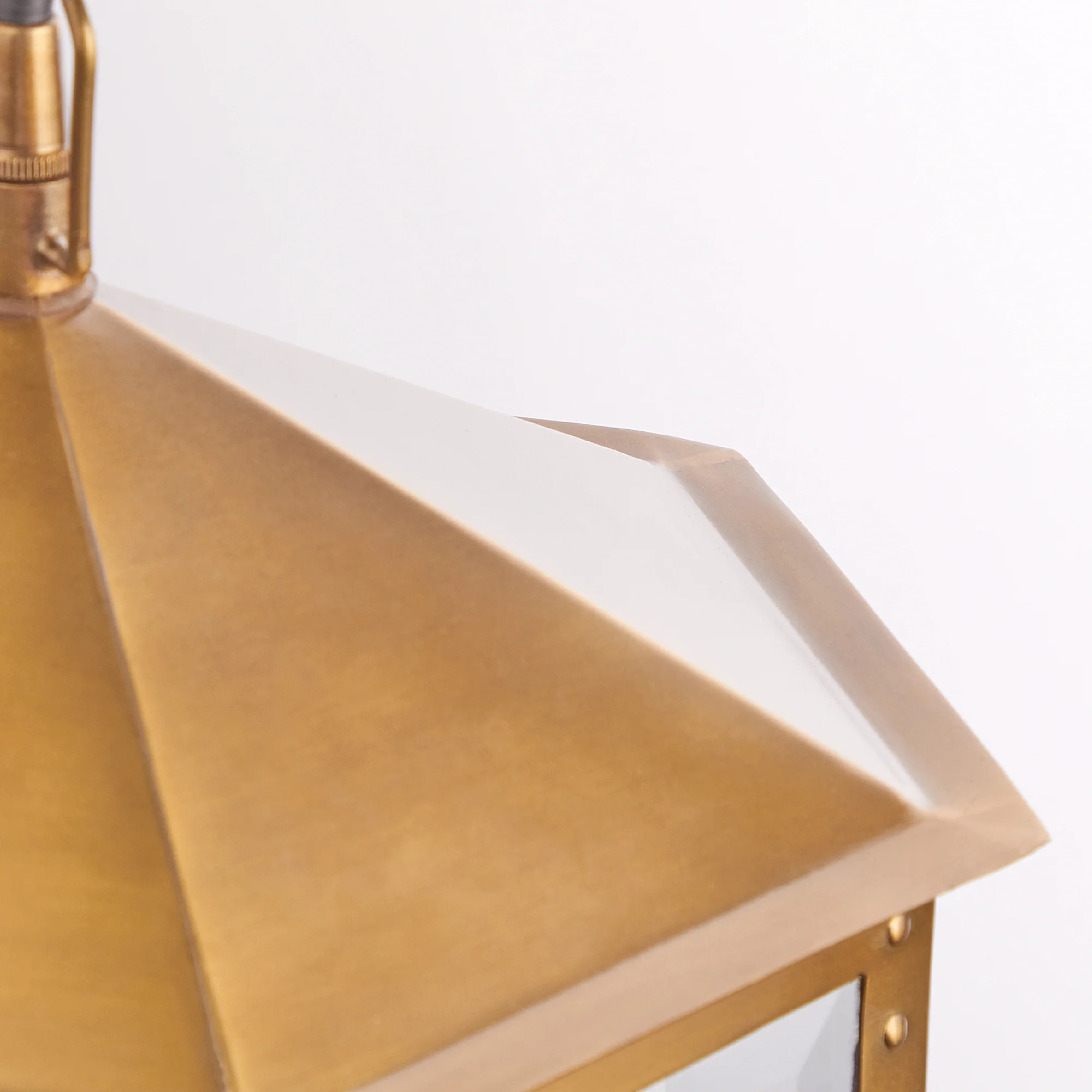 Cromer IP44 exterior hanging lantern in antique brass - Image 5