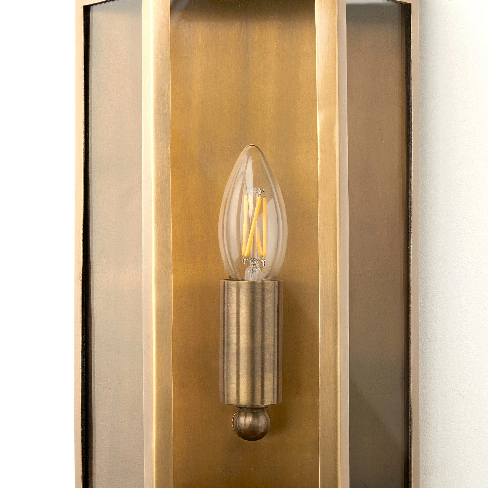 Cromer IP44 exterior wall light in antique brass - Image 4