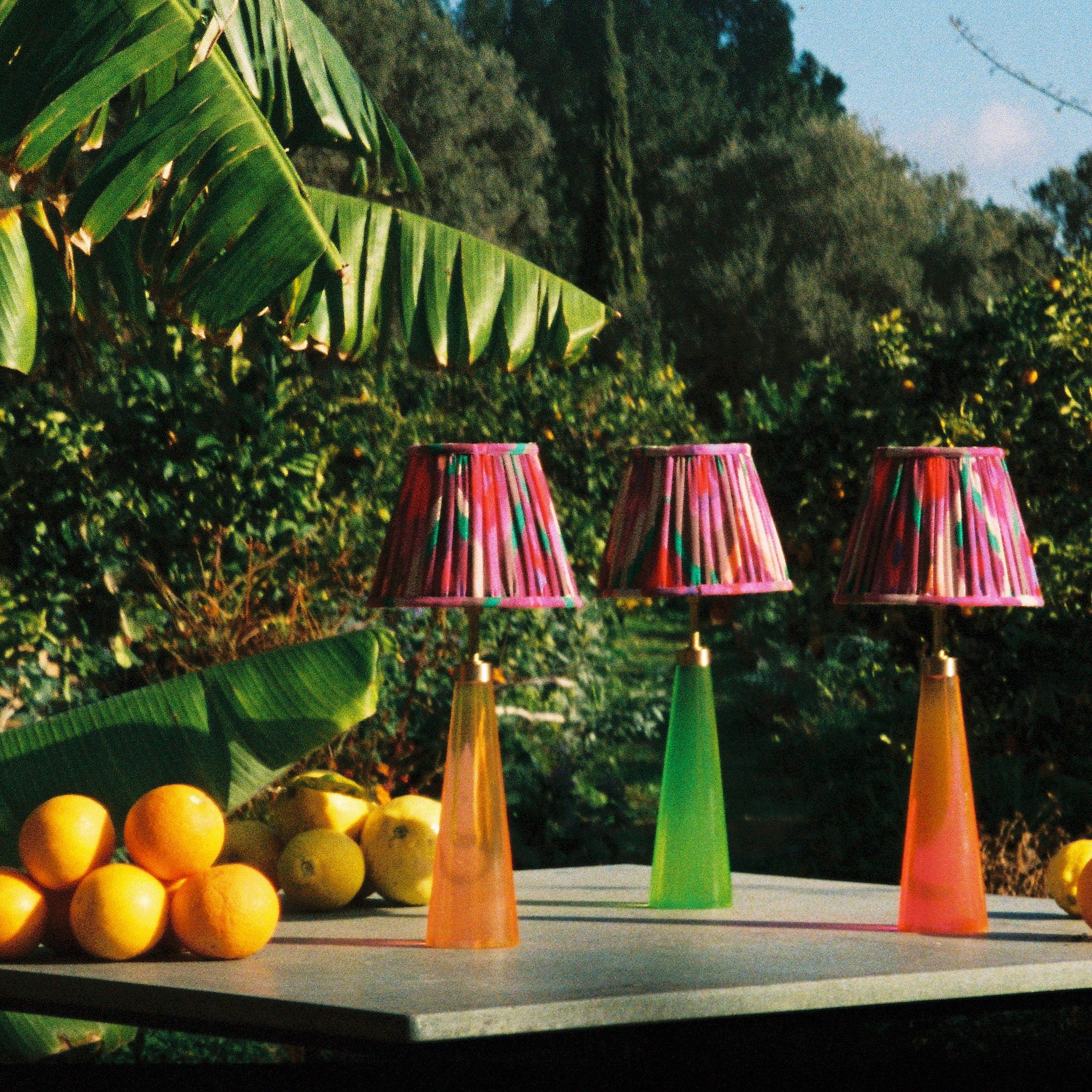 Cueva rechargeable table lamp in neon orange by Matthew Williamson - Image 5