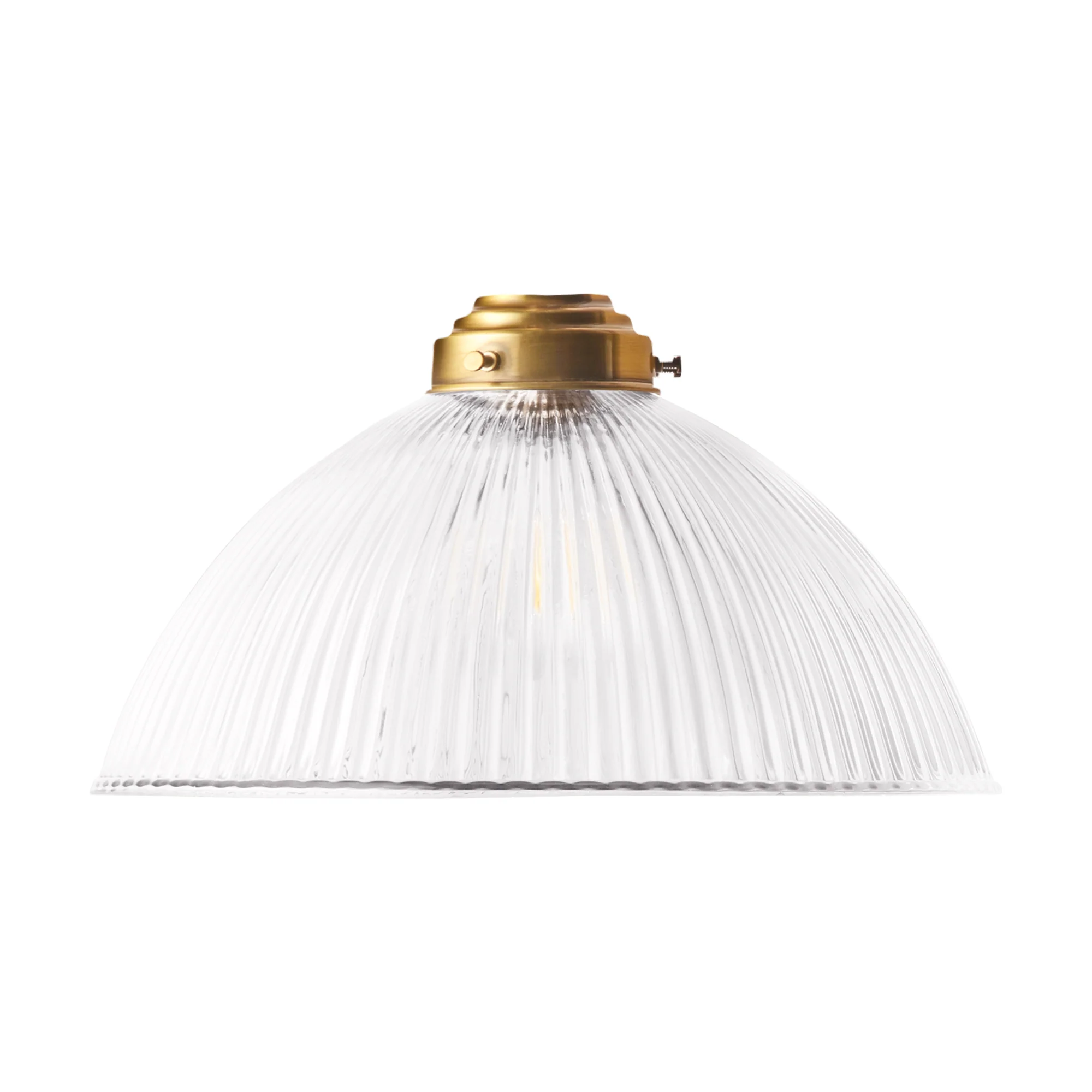 Cupola pendant in clear prismatic glass