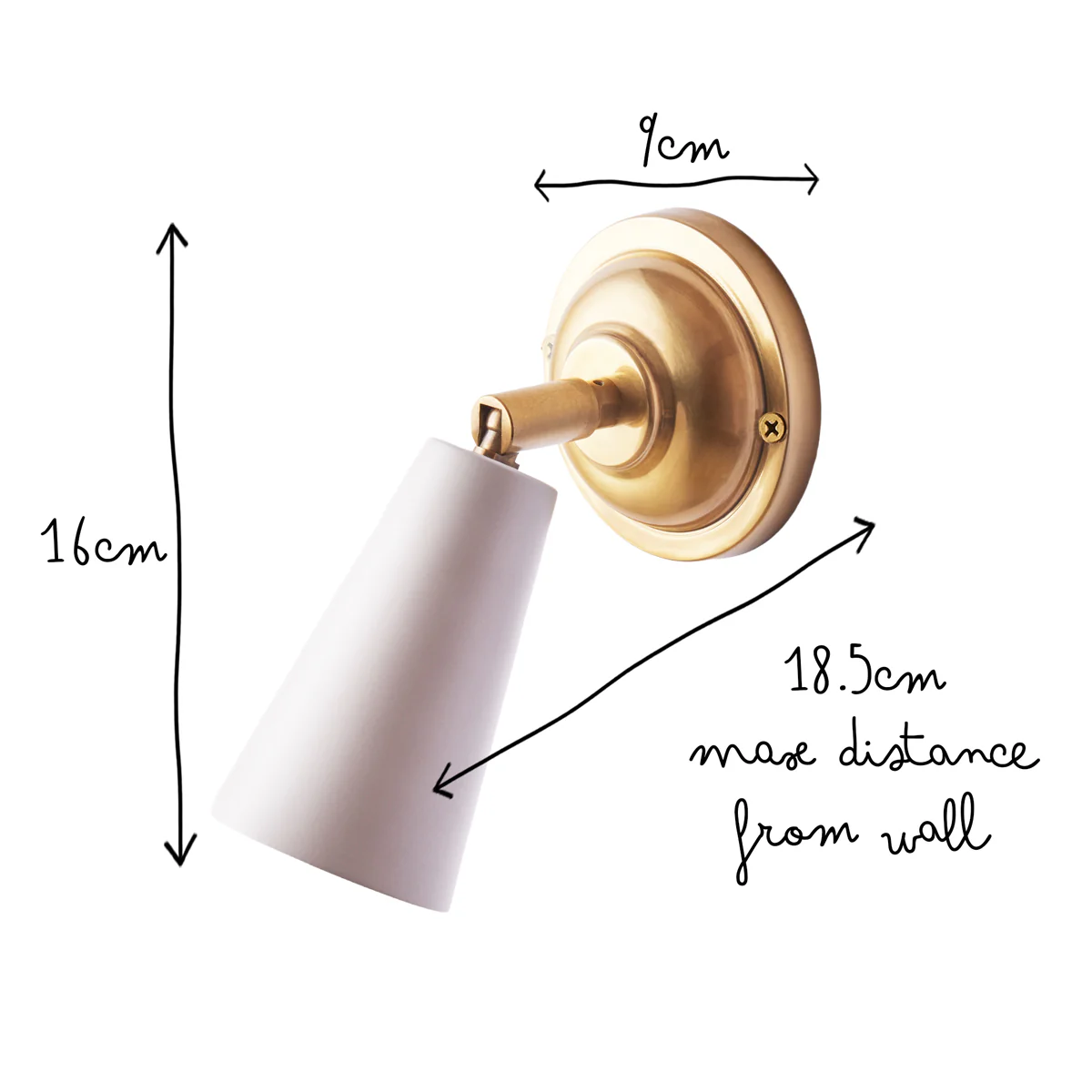 Cyrano wall light in white - Image 10