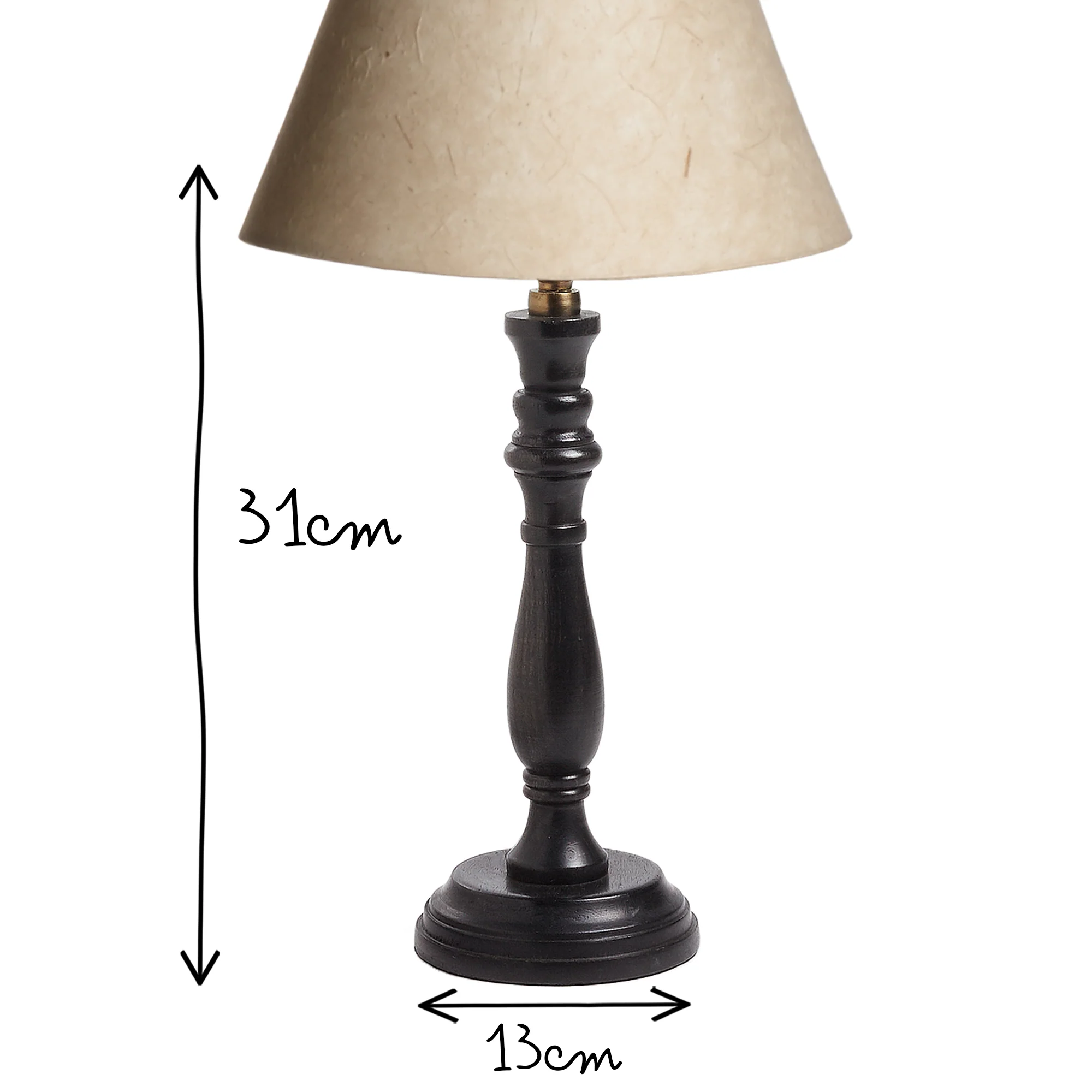 Daisy table lamp in ebony - Image 9