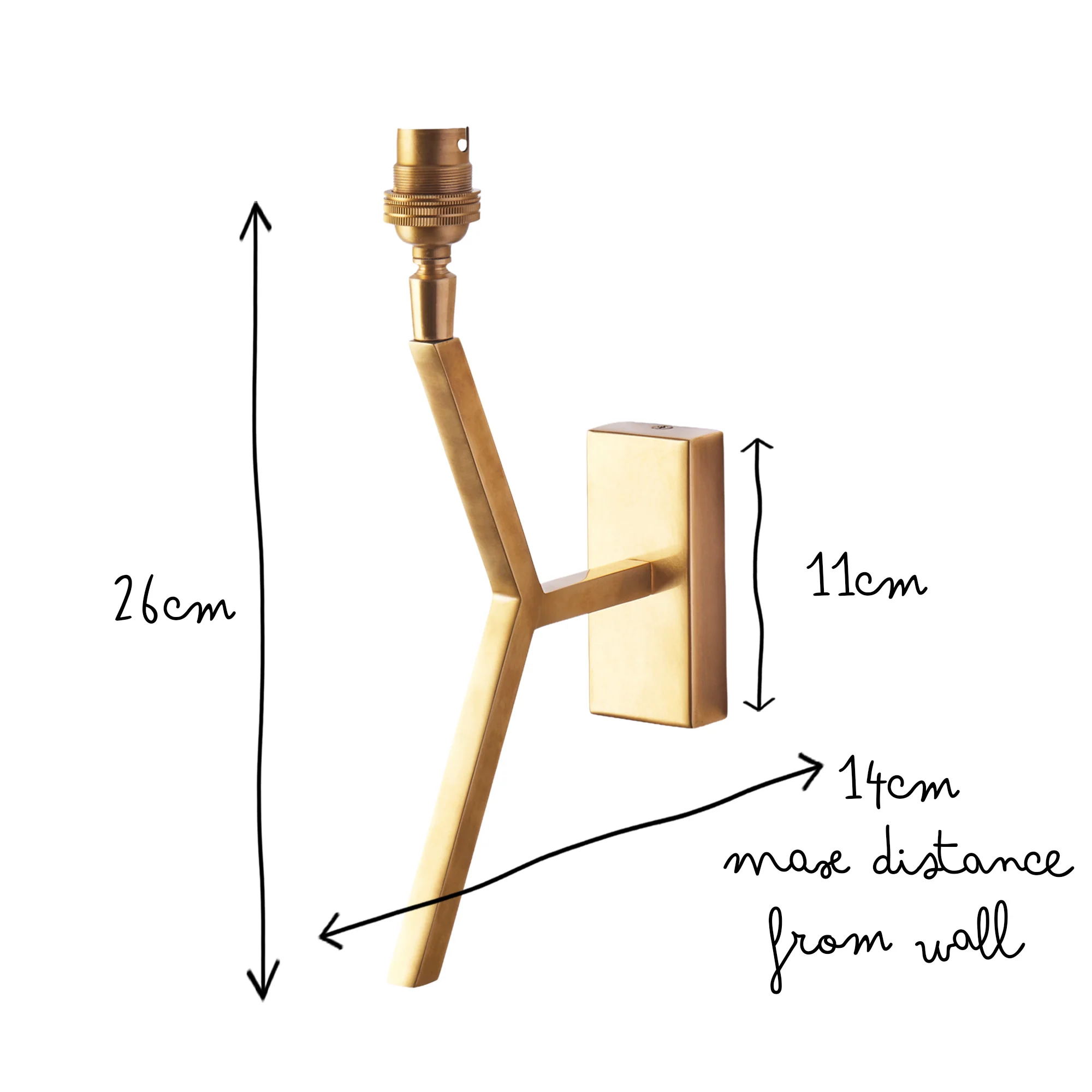 Daks wall fitting in brass - Image 7