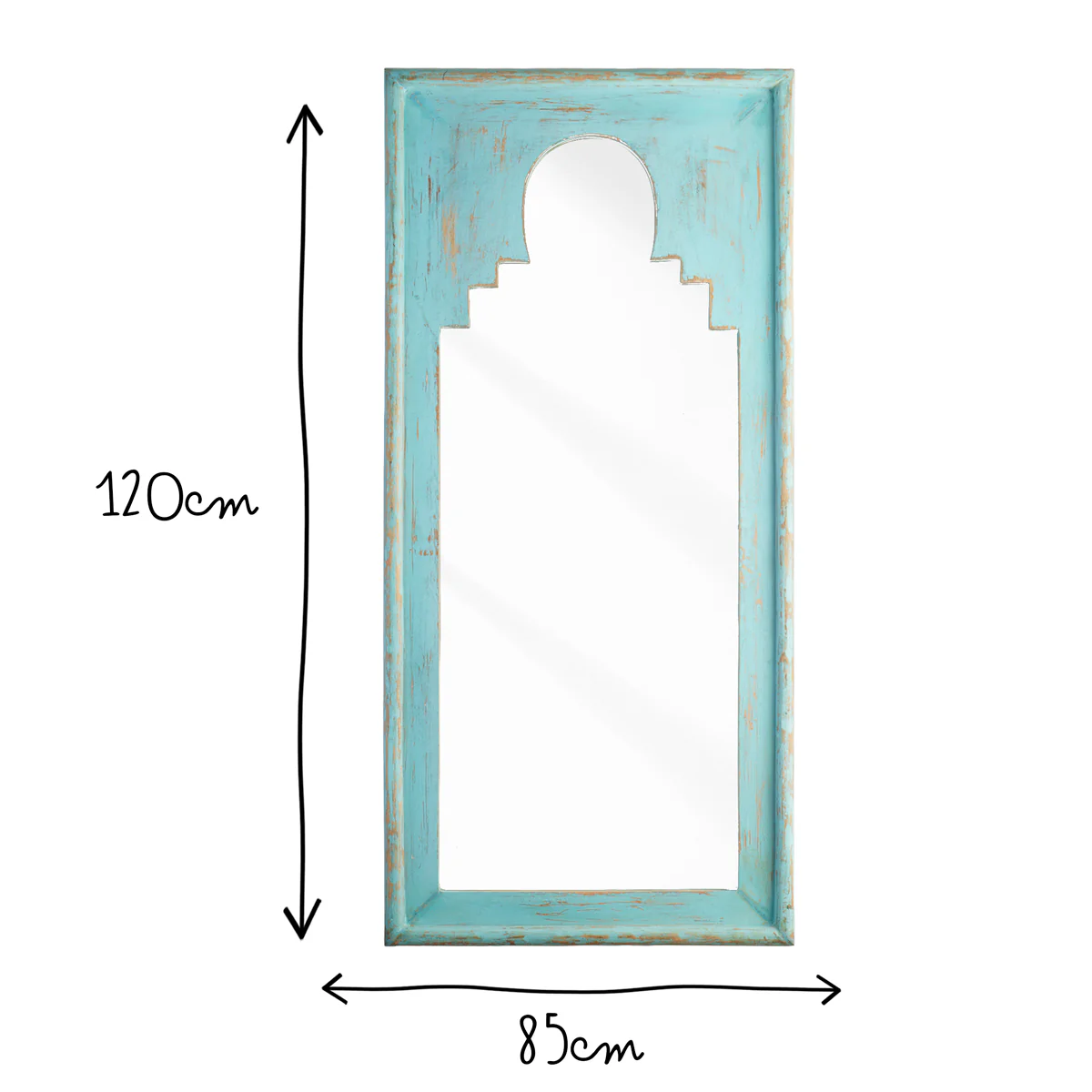 Daricha mirror in turquoise wood - Image 11