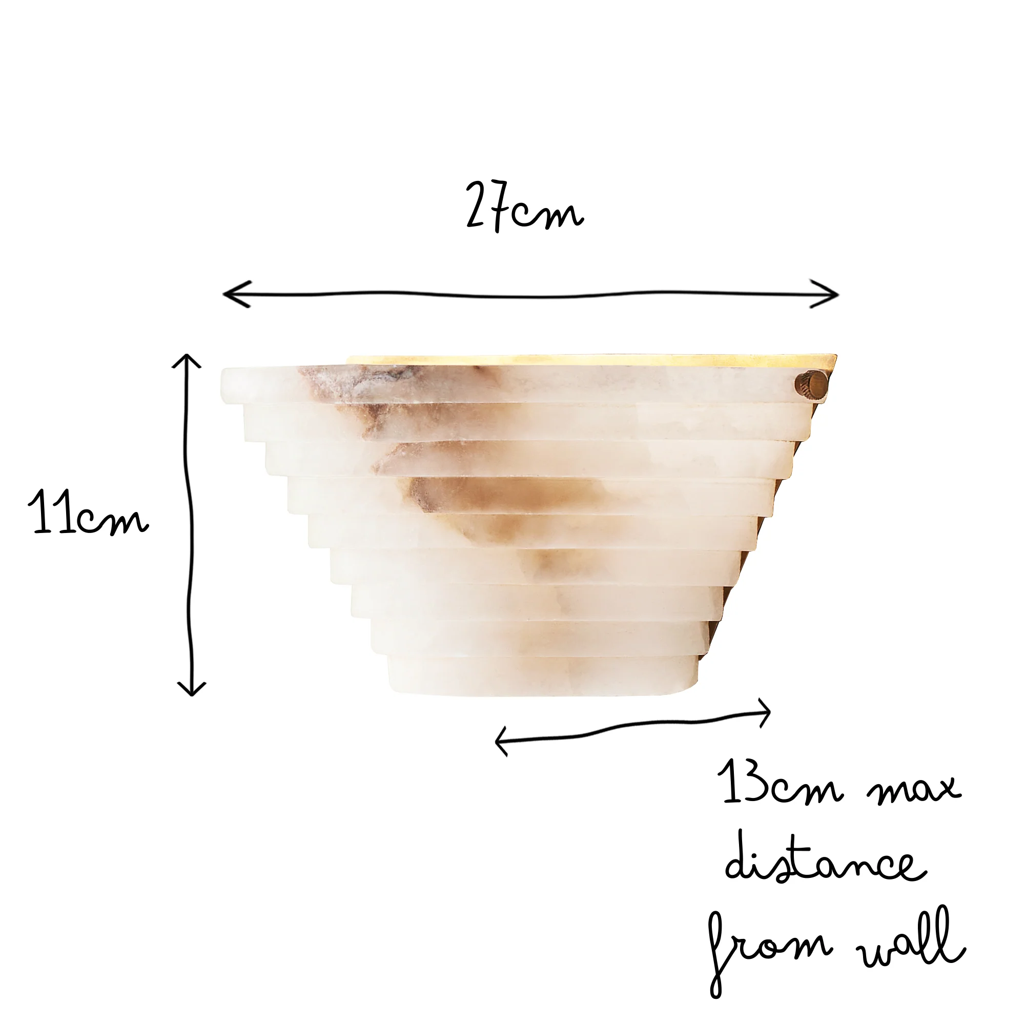 Descartes stepped alabaster wall light - Image 10