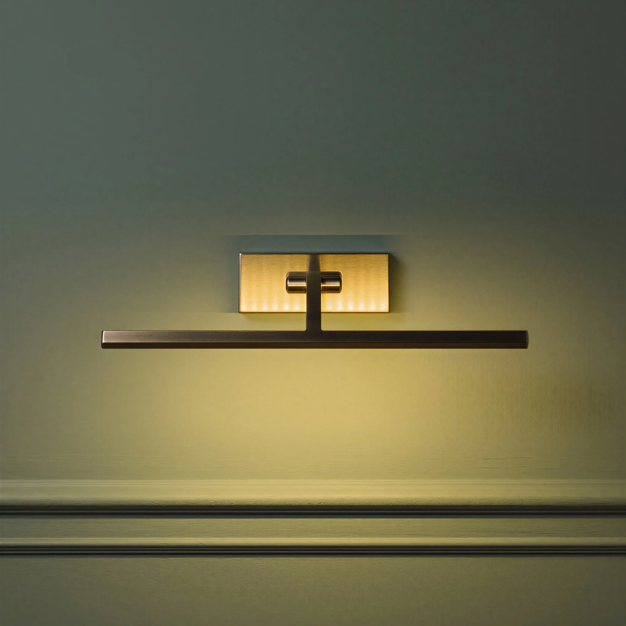 Dimmable smaller Blake picture light in antique brass finish - Image 2
