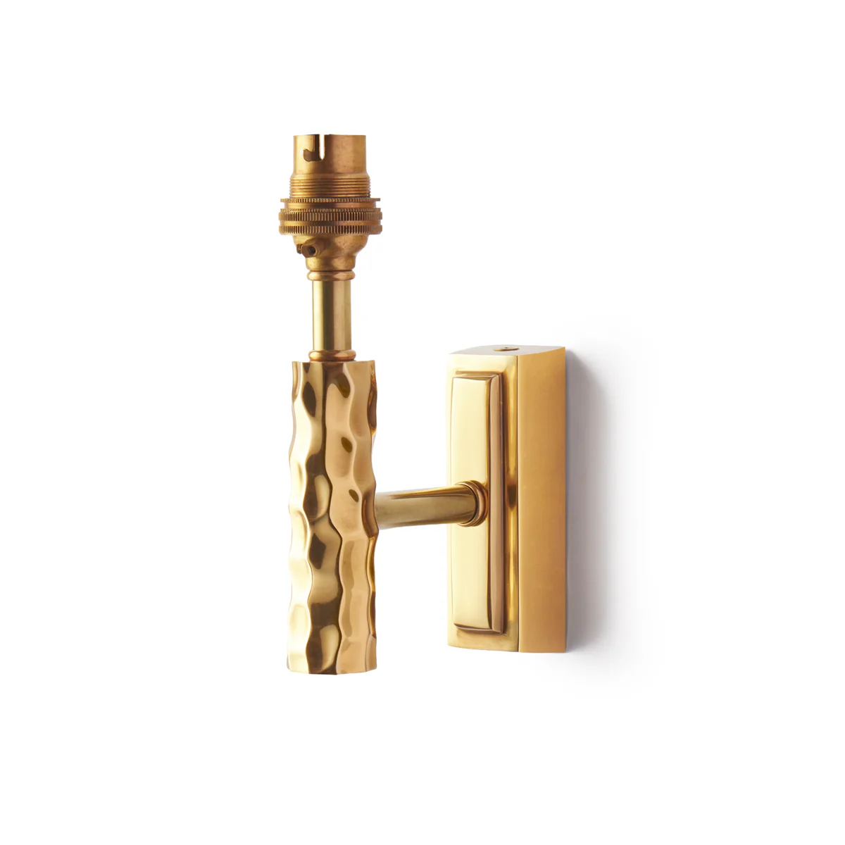 Dimple Wall Fitting in Brass