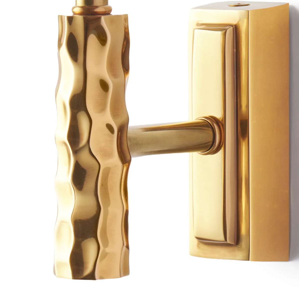 Dimple Wall Fitting in Brass - Image 3
