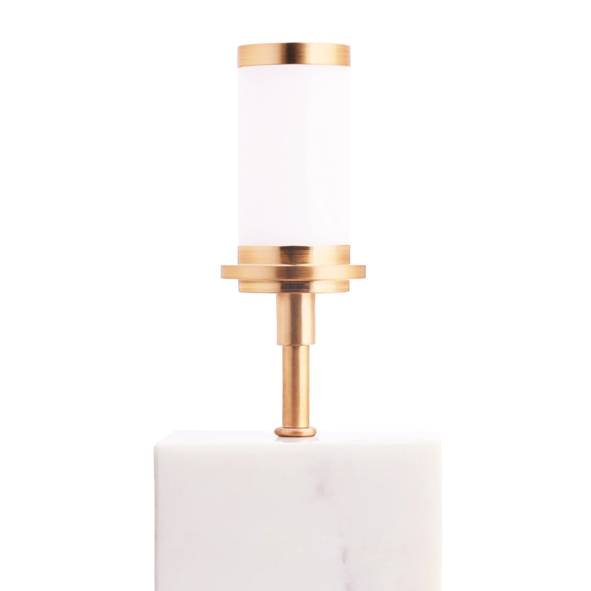 Doorstop rechargeable table lamp in white marble - Image 4