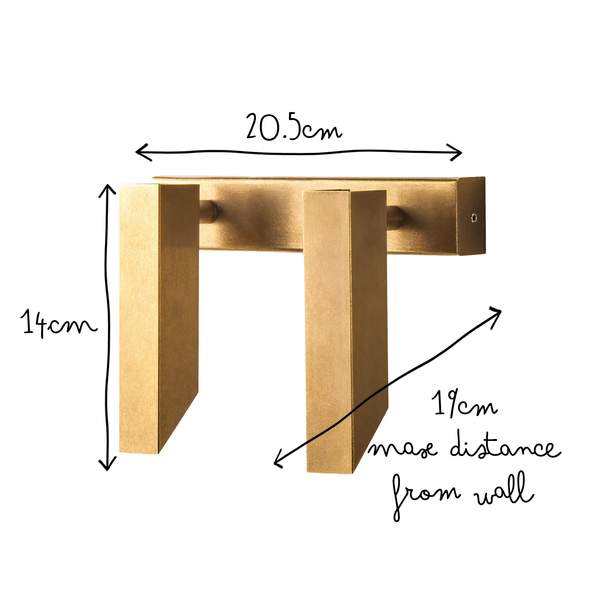 double Andor IP54 adjustable wall light in brass - Image 14