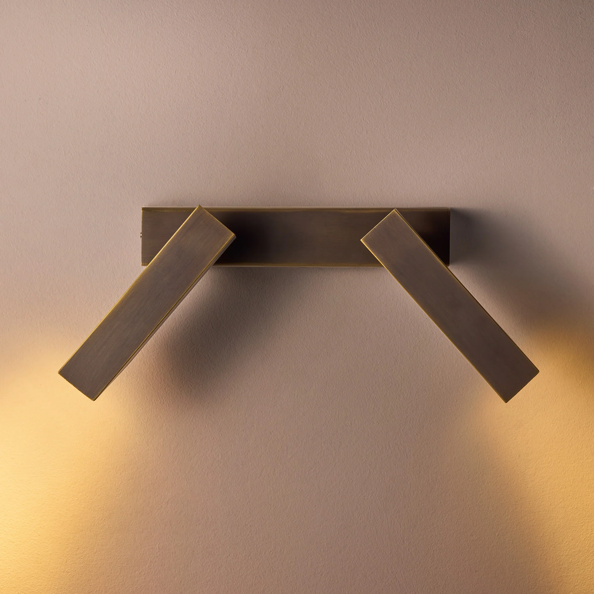 double Andor IP54 adjustable wall light in bronze - Image 9