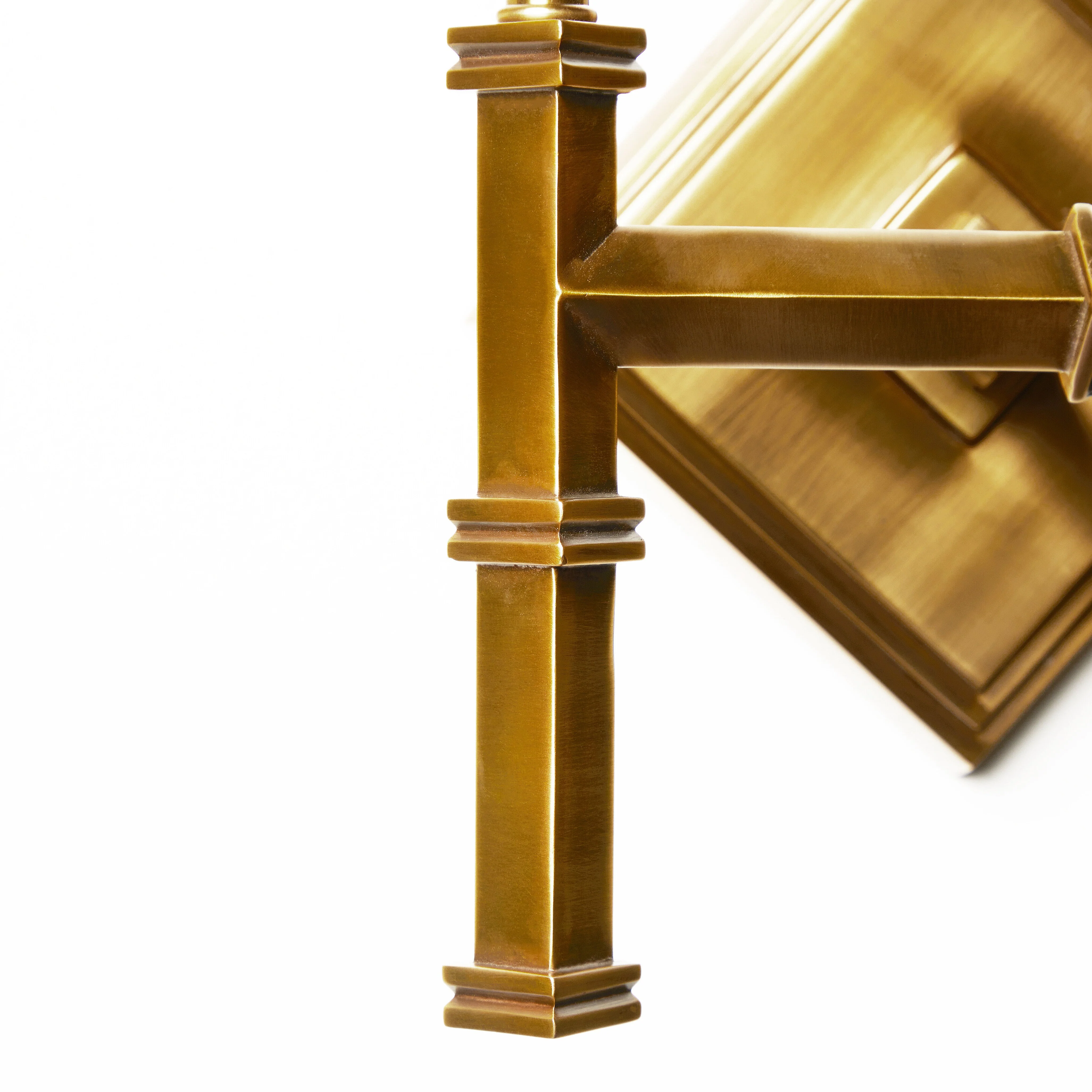 Double Astor wall fitting in antiqued brass - Image 3