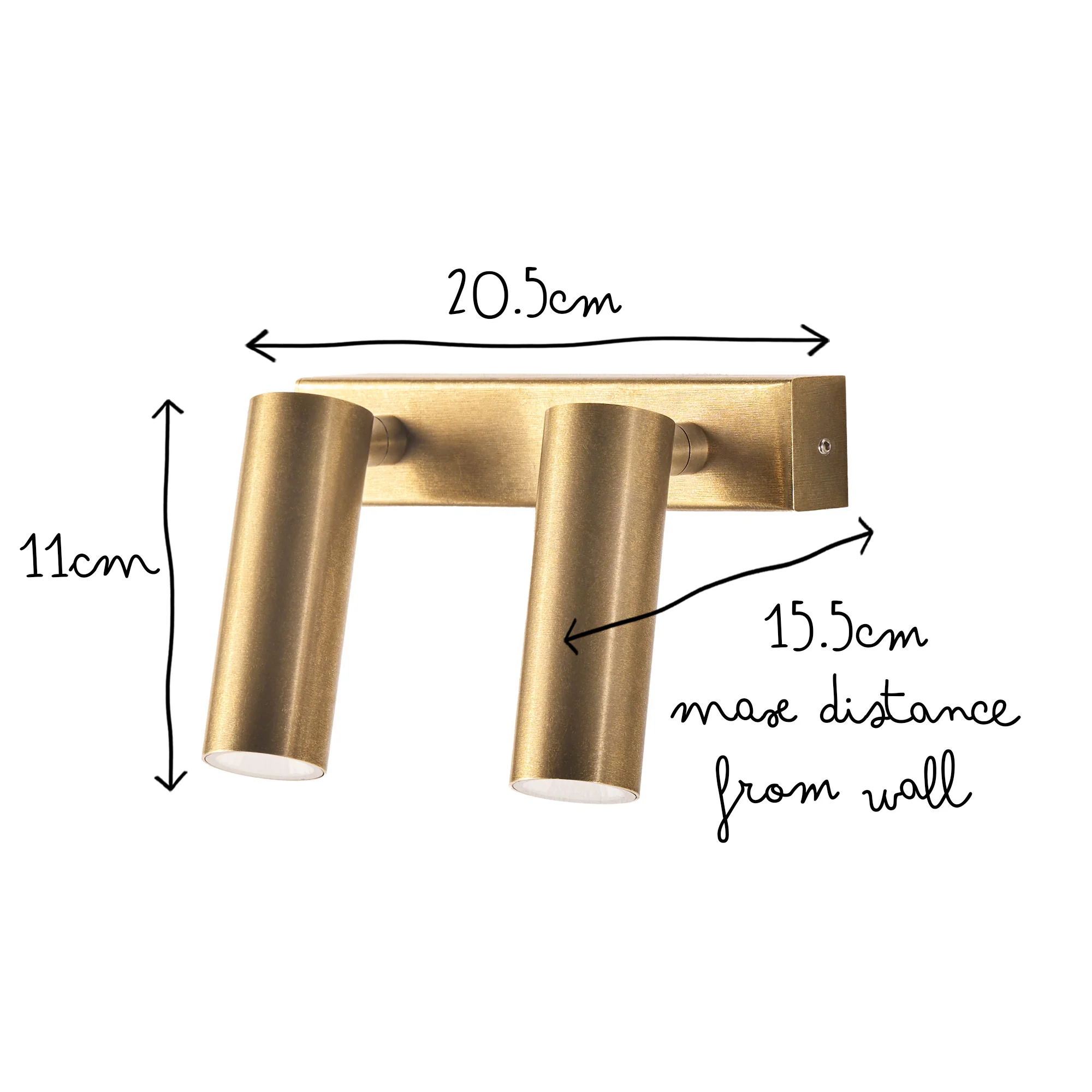 Double Austell IP54 spotlight in brass - Image 14