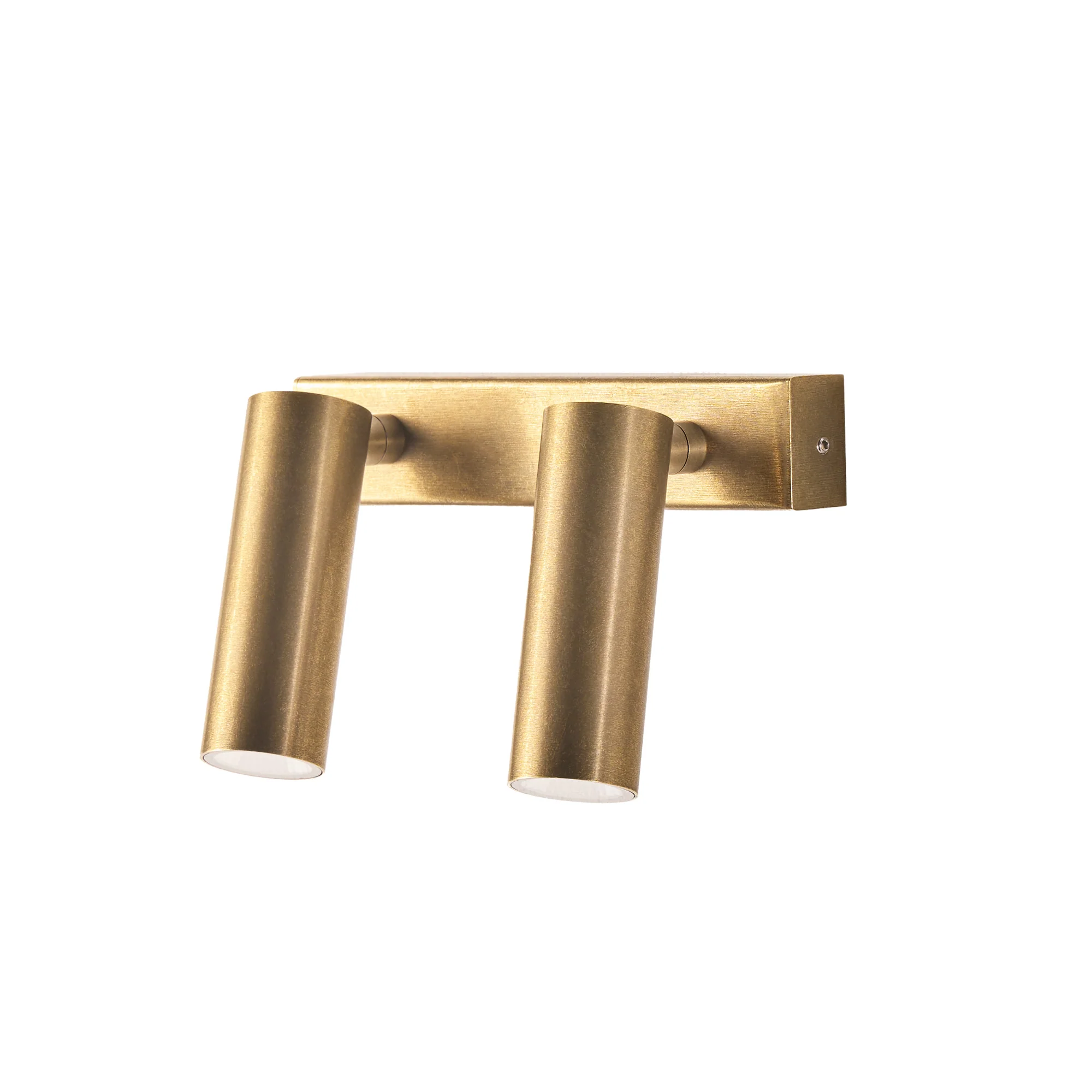 Double Austell IP54 spotlight in brass - Image 2