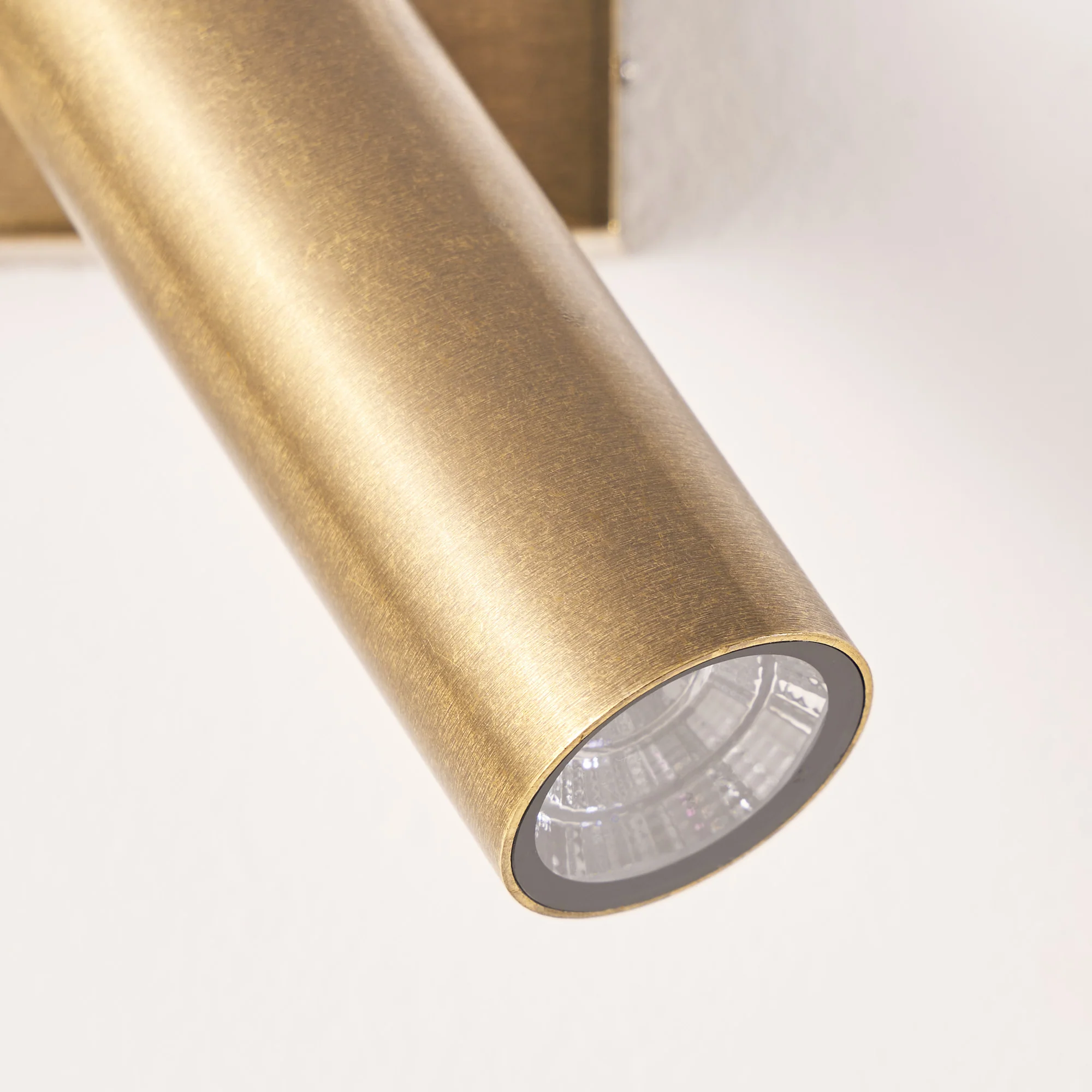 Double Austell IP54 spotlight in brass - Image 4