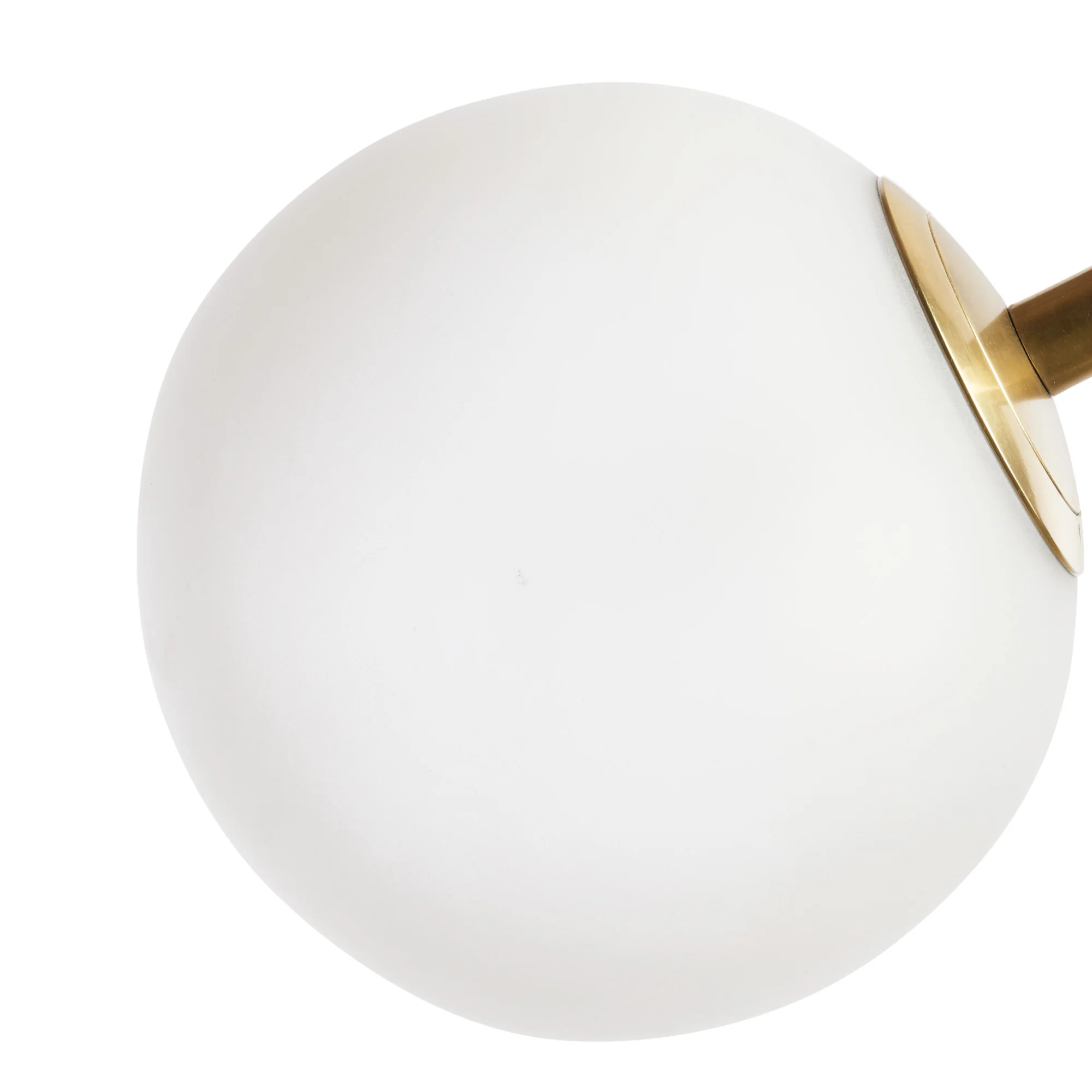 Double Bubble pendant in frosted glass and brass - Image 4