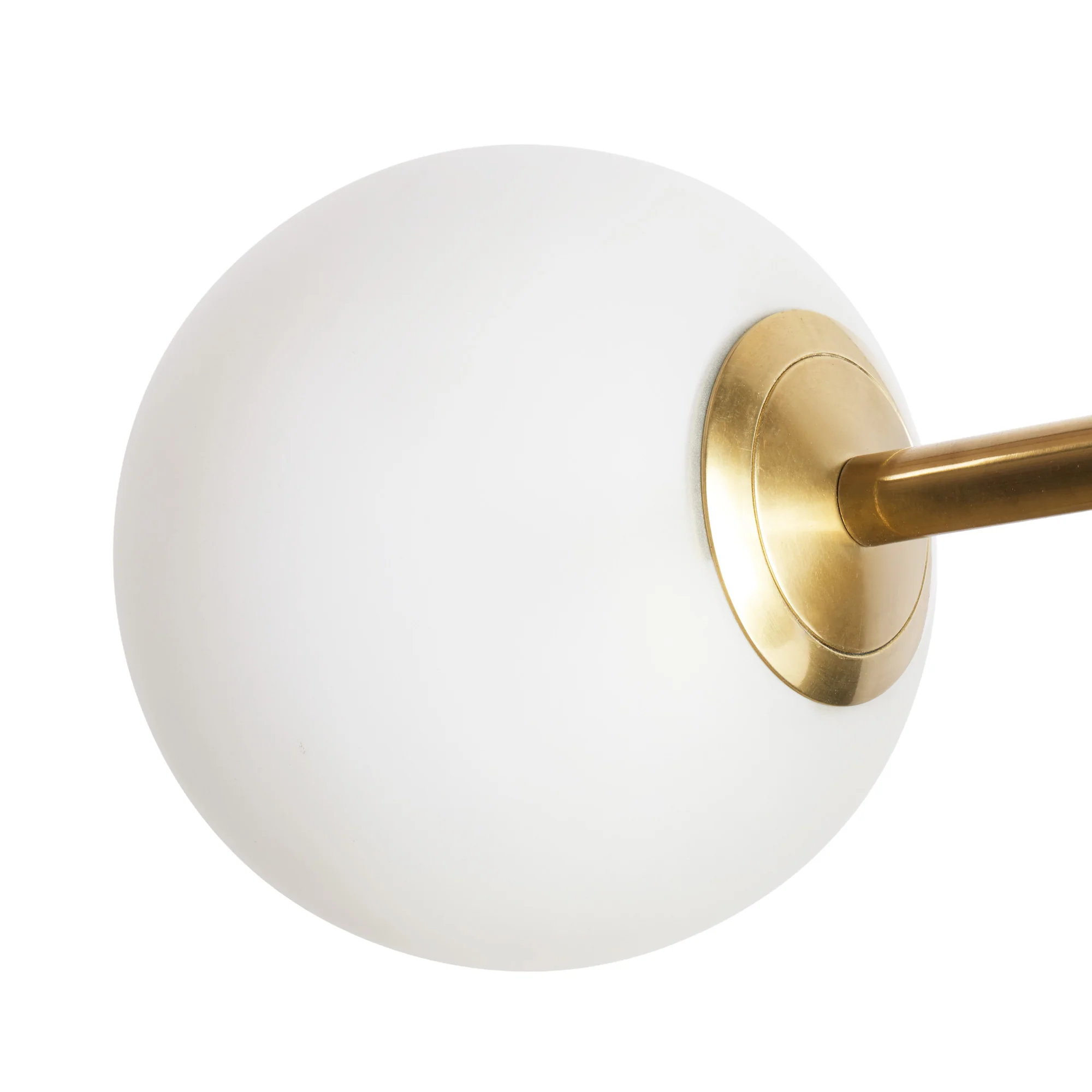 Double Bubble pendant in frosted glass and brass - Image 6