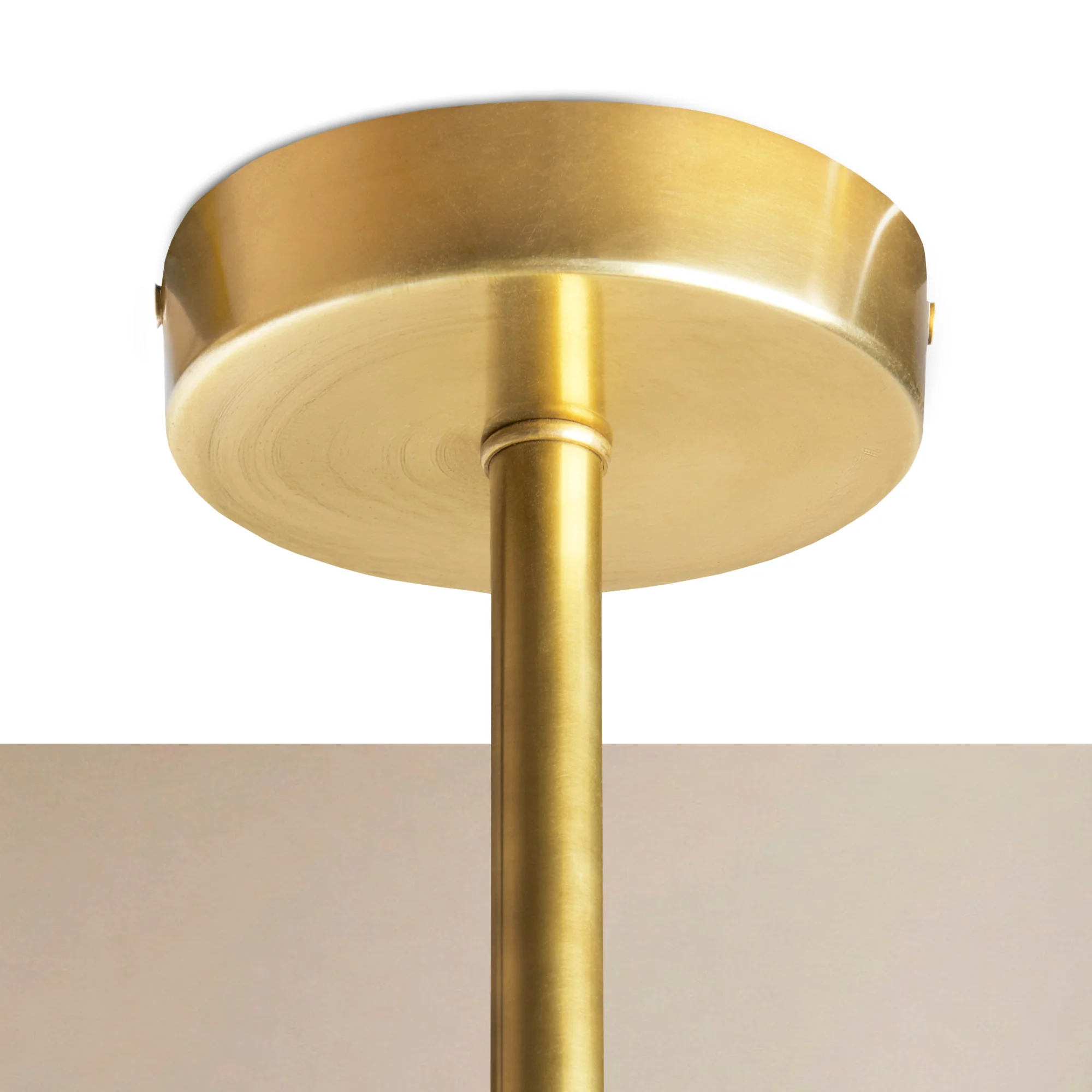Double Bubble pendant in frosted glass and brass - Image 7
