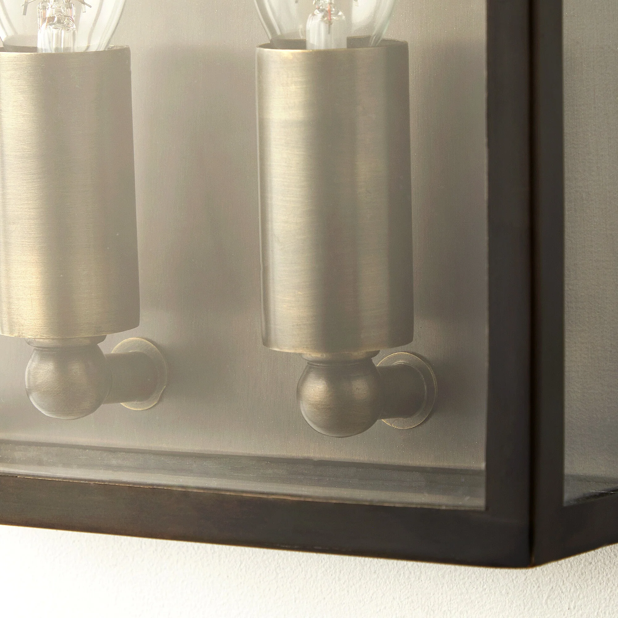 Double Crail IP44 exterior wall light in bronze - Image 4
