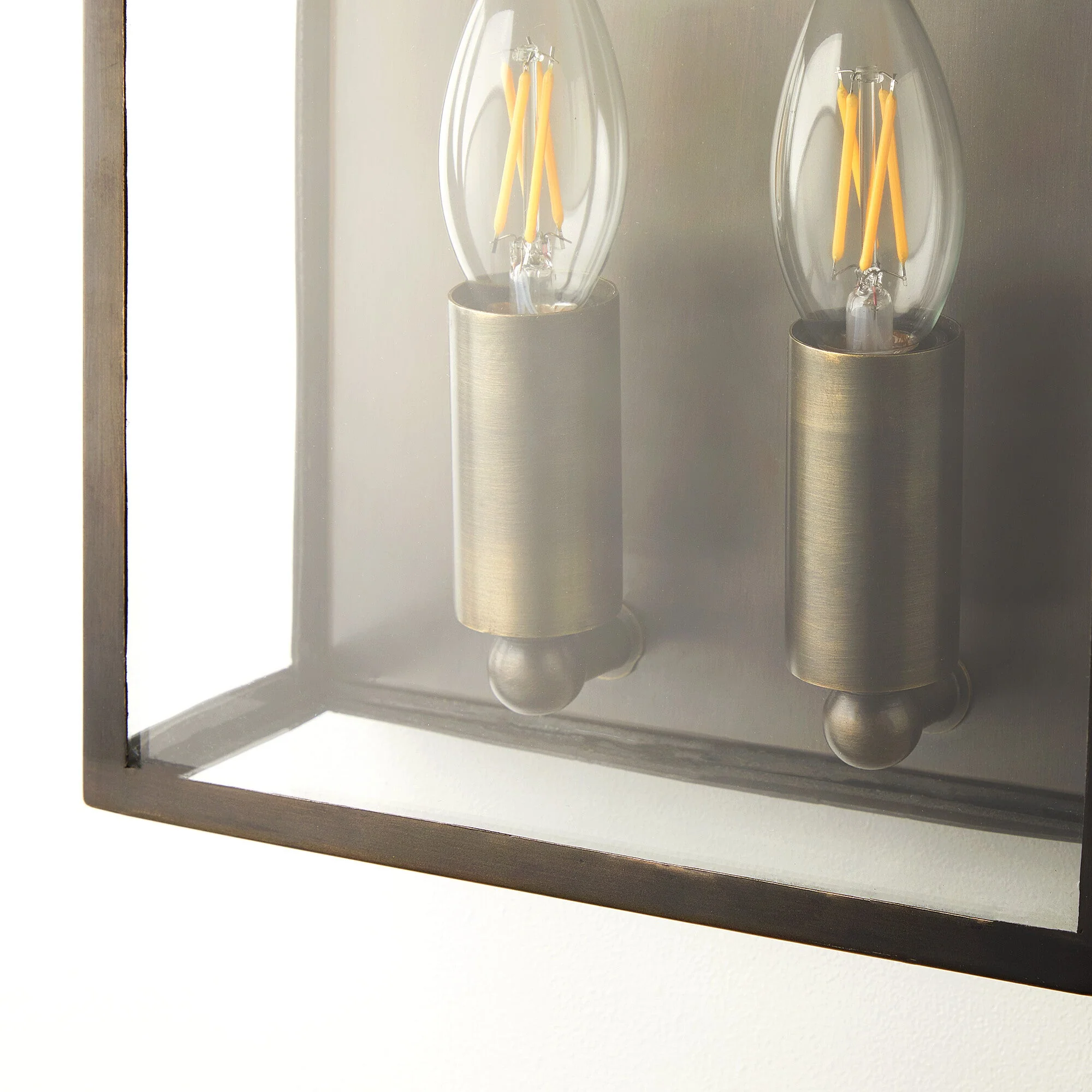 Double Crail IP44 exterior wall light in bronze - Image 6
