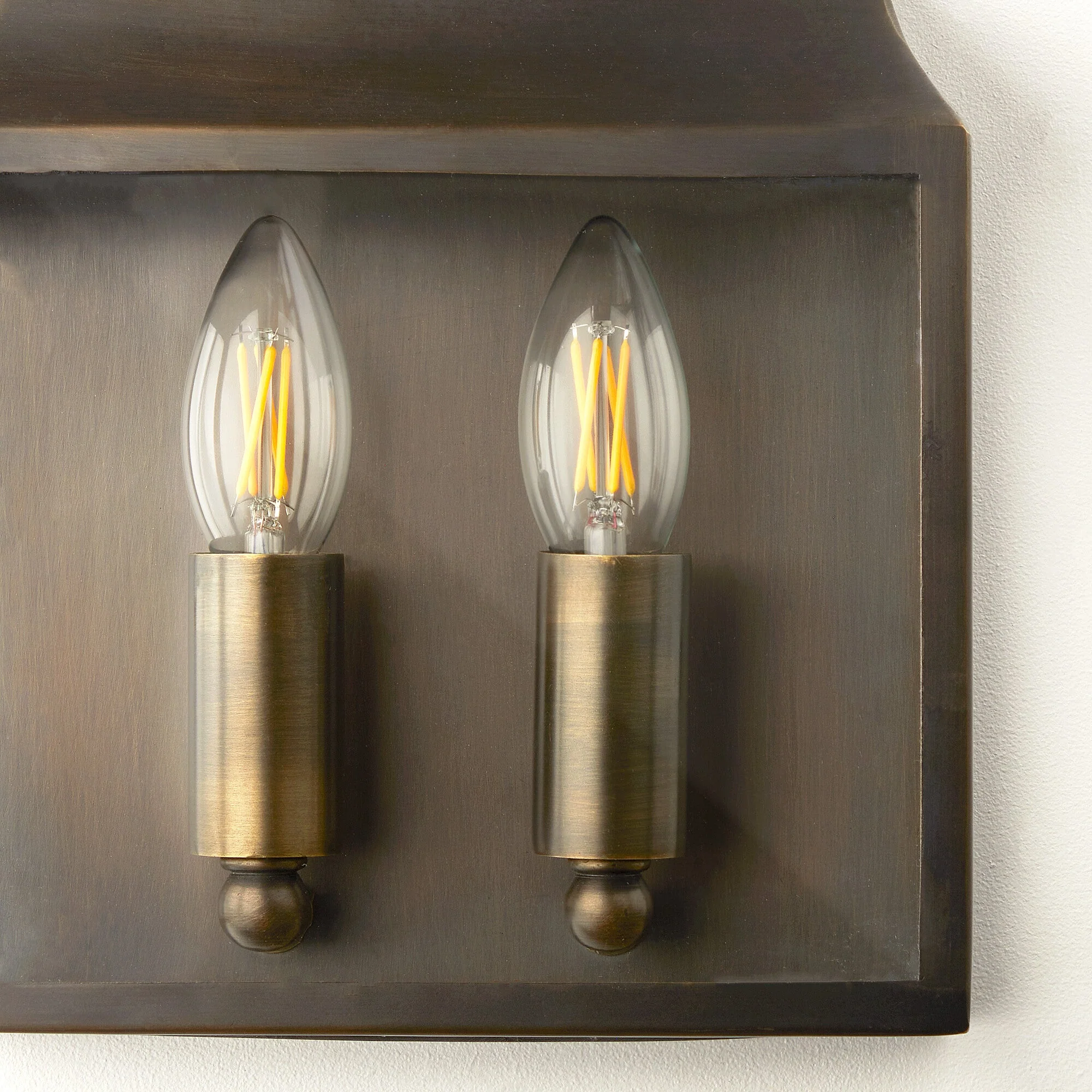 Double Crail IP44 exterior wall light in bronze - Image 7