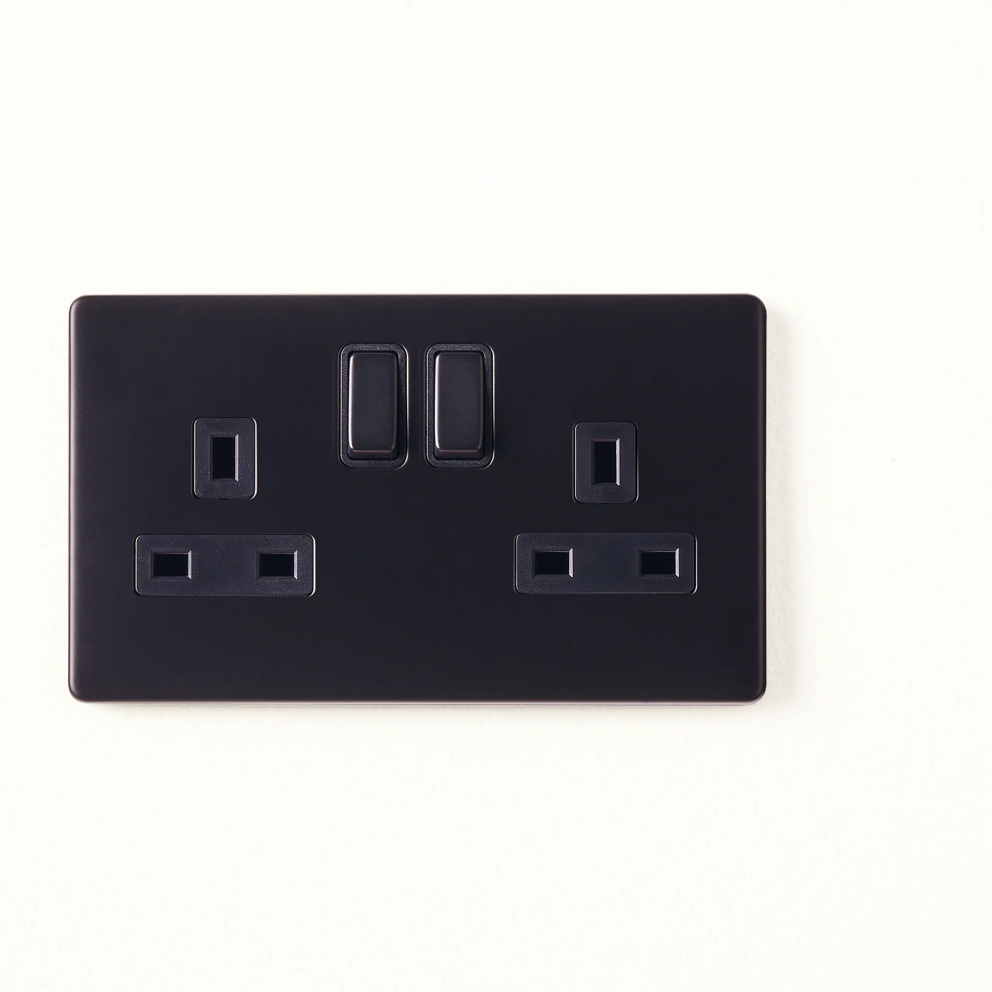 Double Florence plug socket in black - Image 5