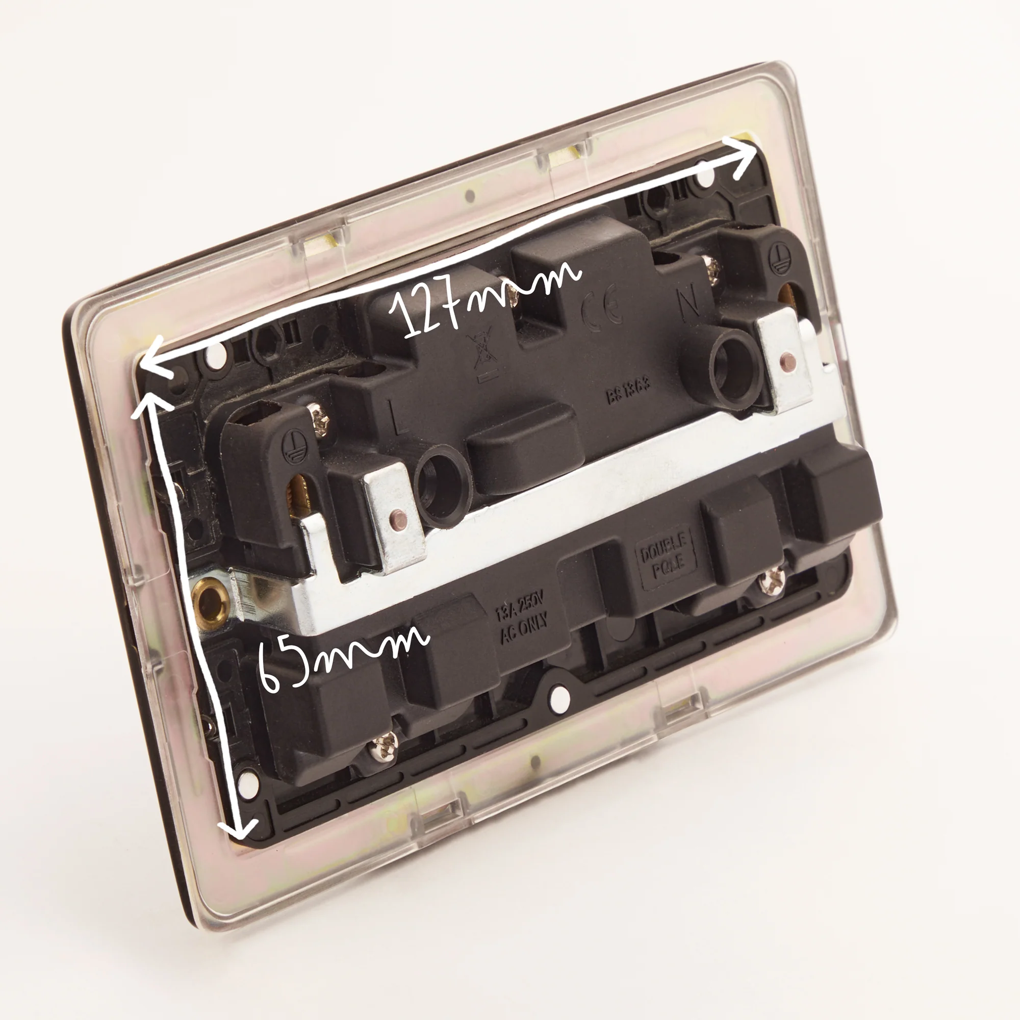 Double Florence plug socket in bronze - Image 7