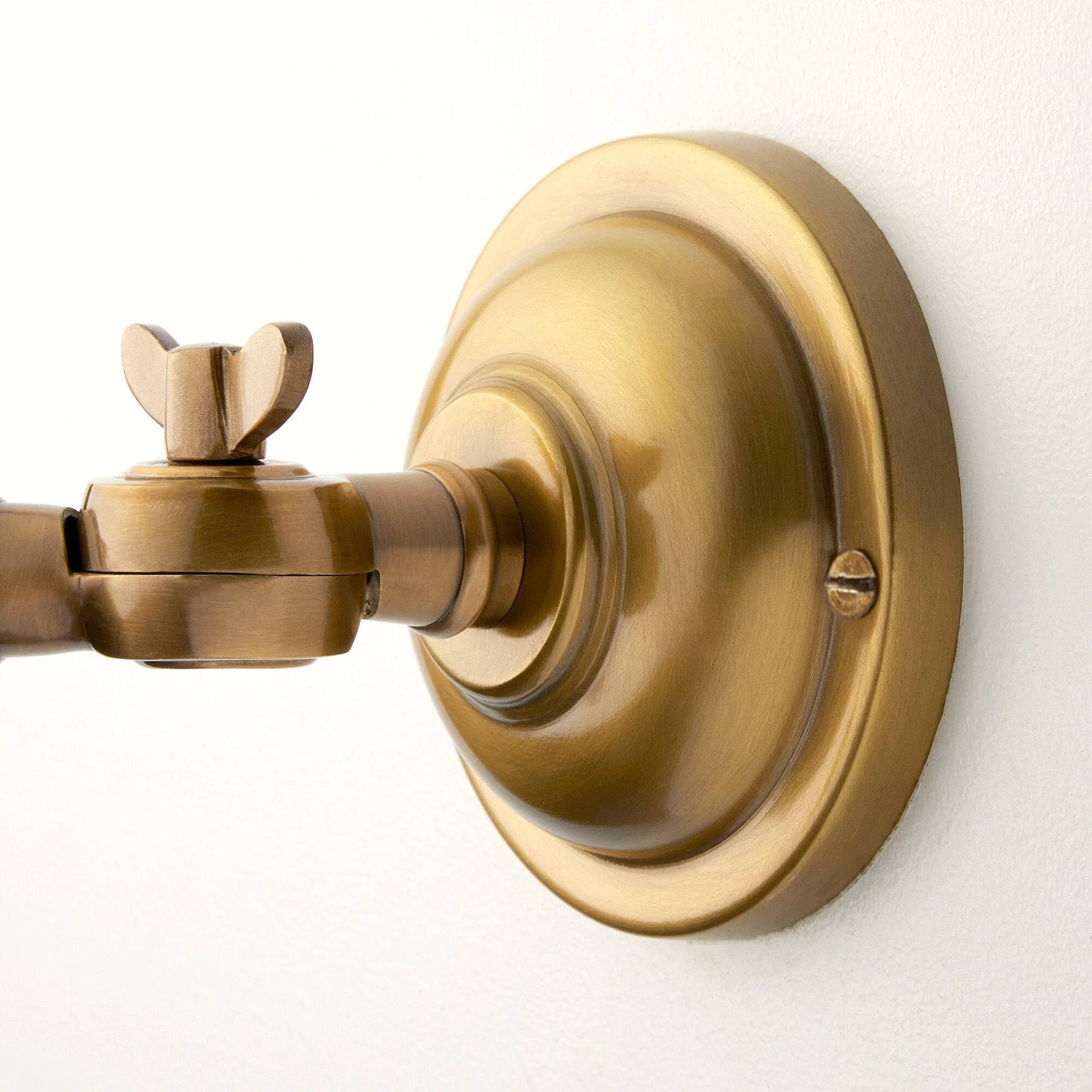 Double jointed wall fitting in antiqued brass - Image 6