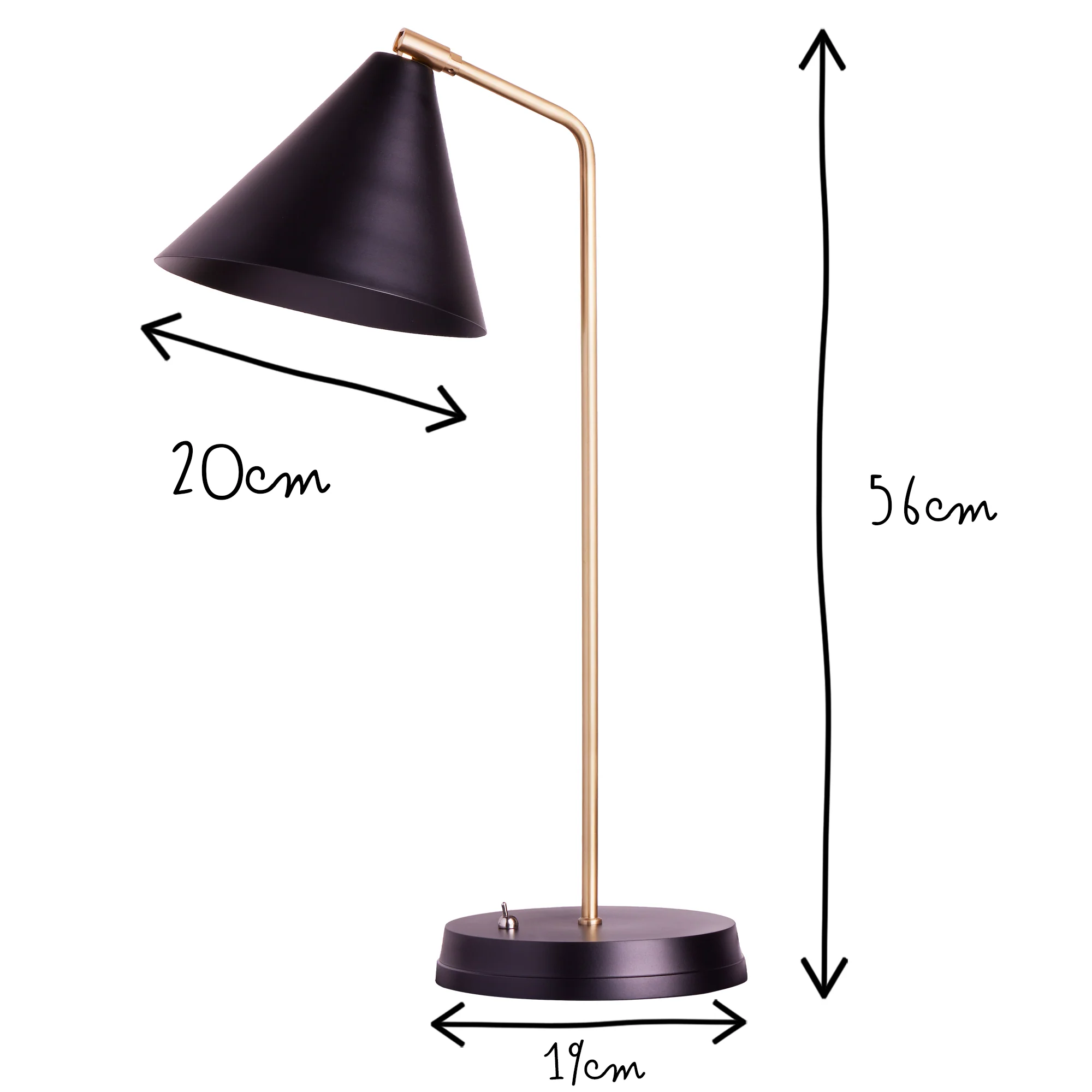 Drax Desk light in brass and a black hood - Image 11