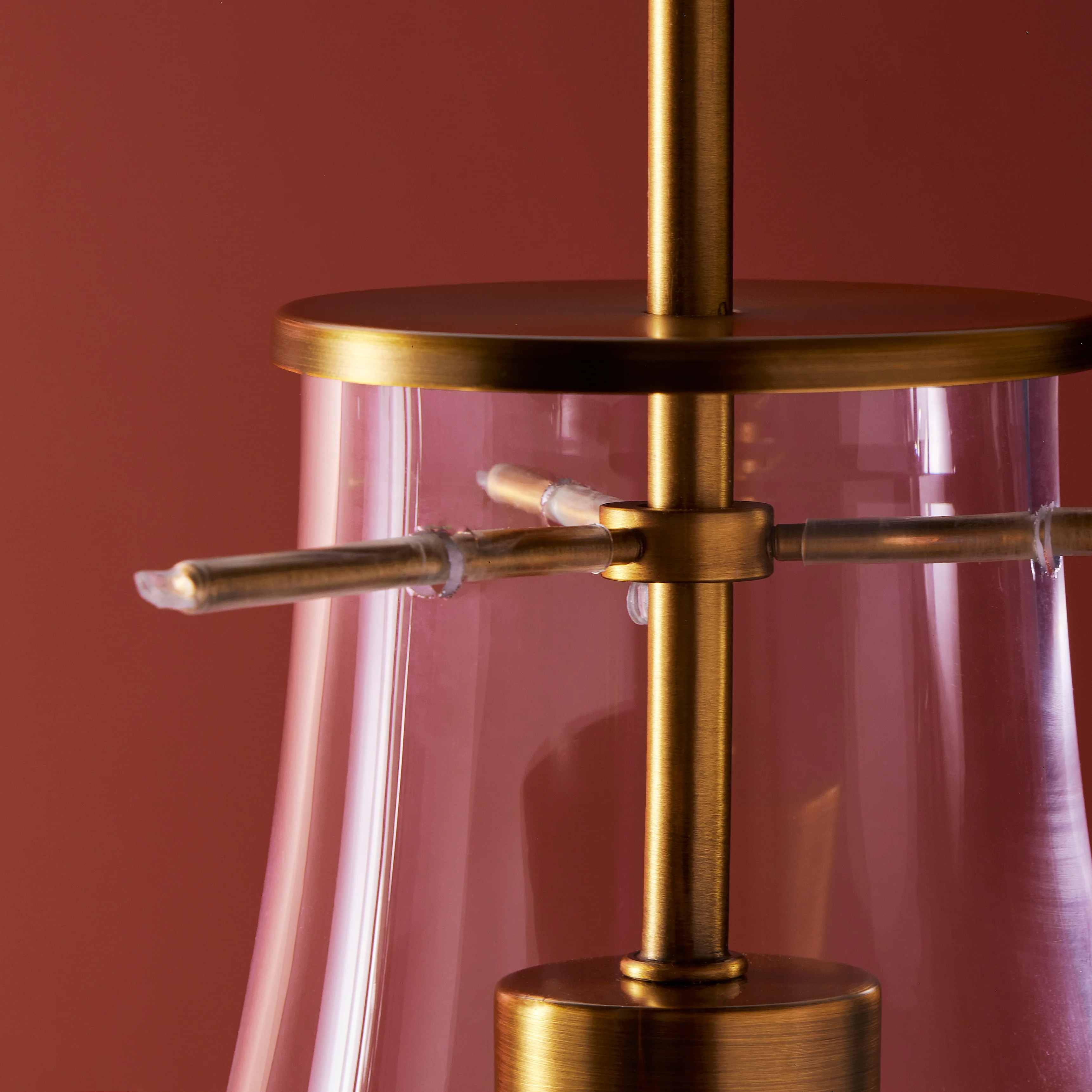 Droplet pendant in brass and glass - Image 4