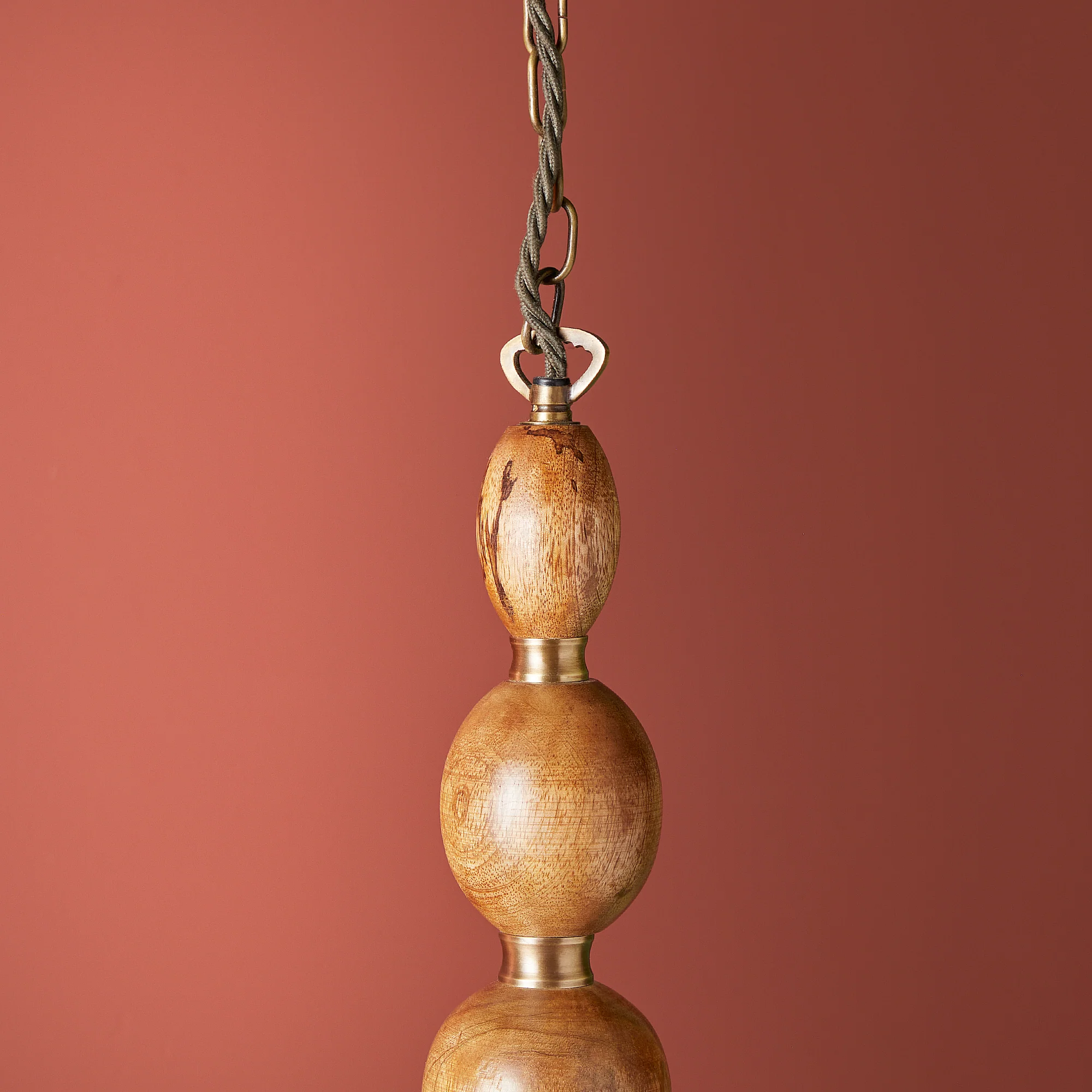 Dunnock chandelier in natural wood - Image 5
