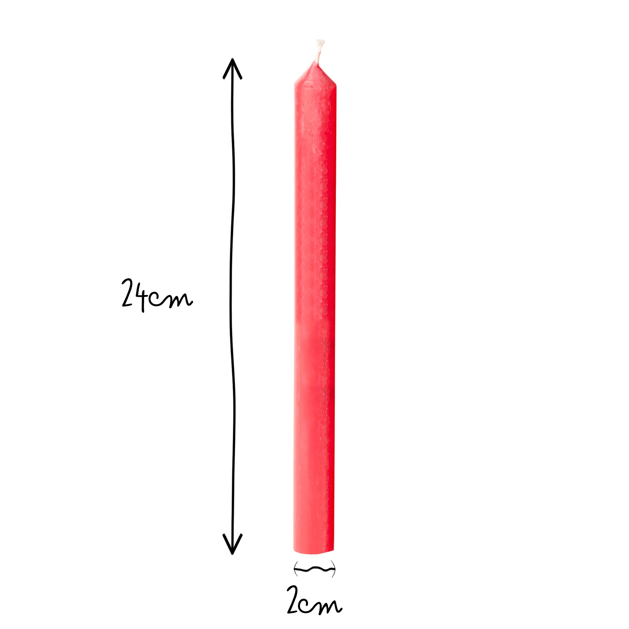 Dusky dinner candle in warm red - pack of 6 - Image 2