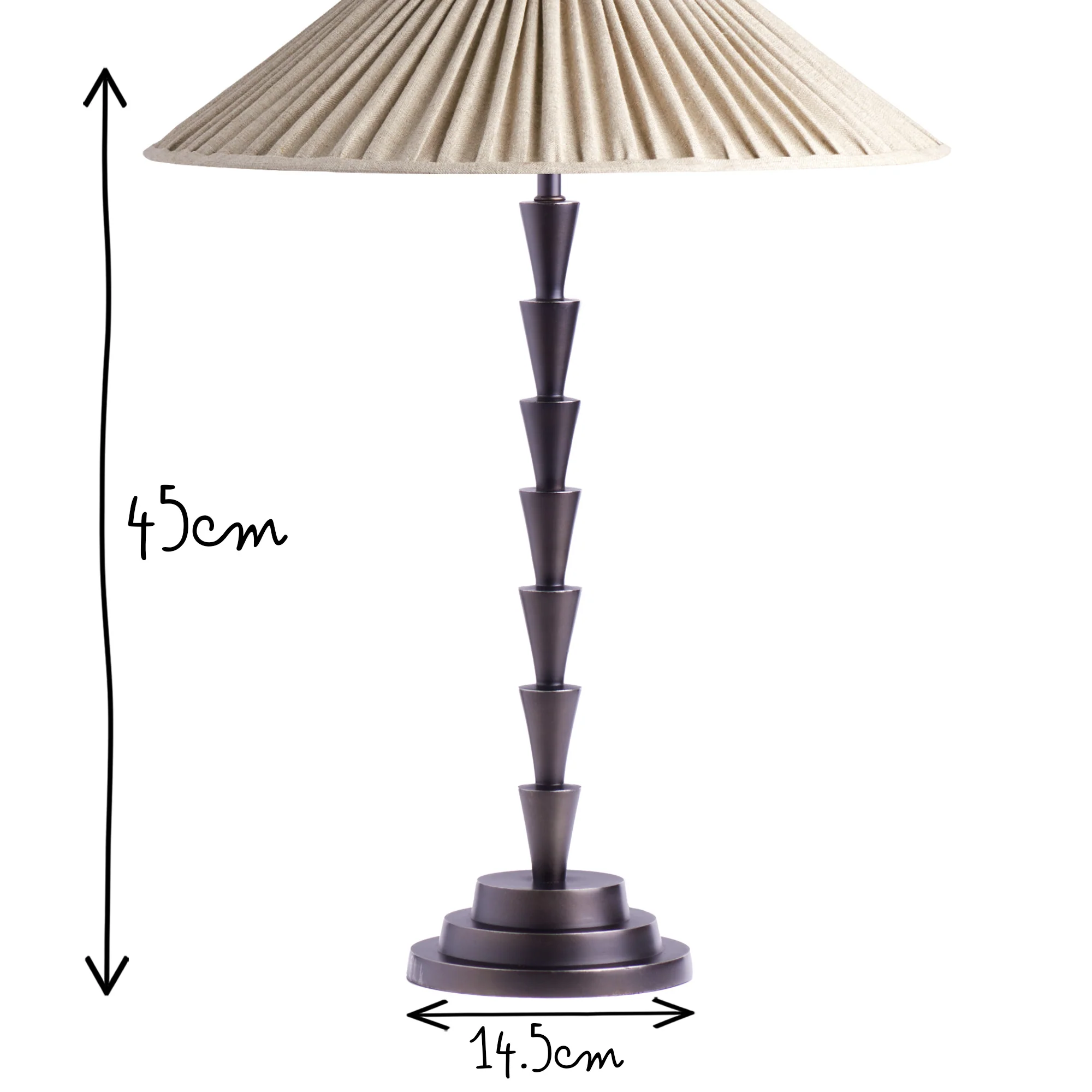Edgar table lamp in bronze - Image 9