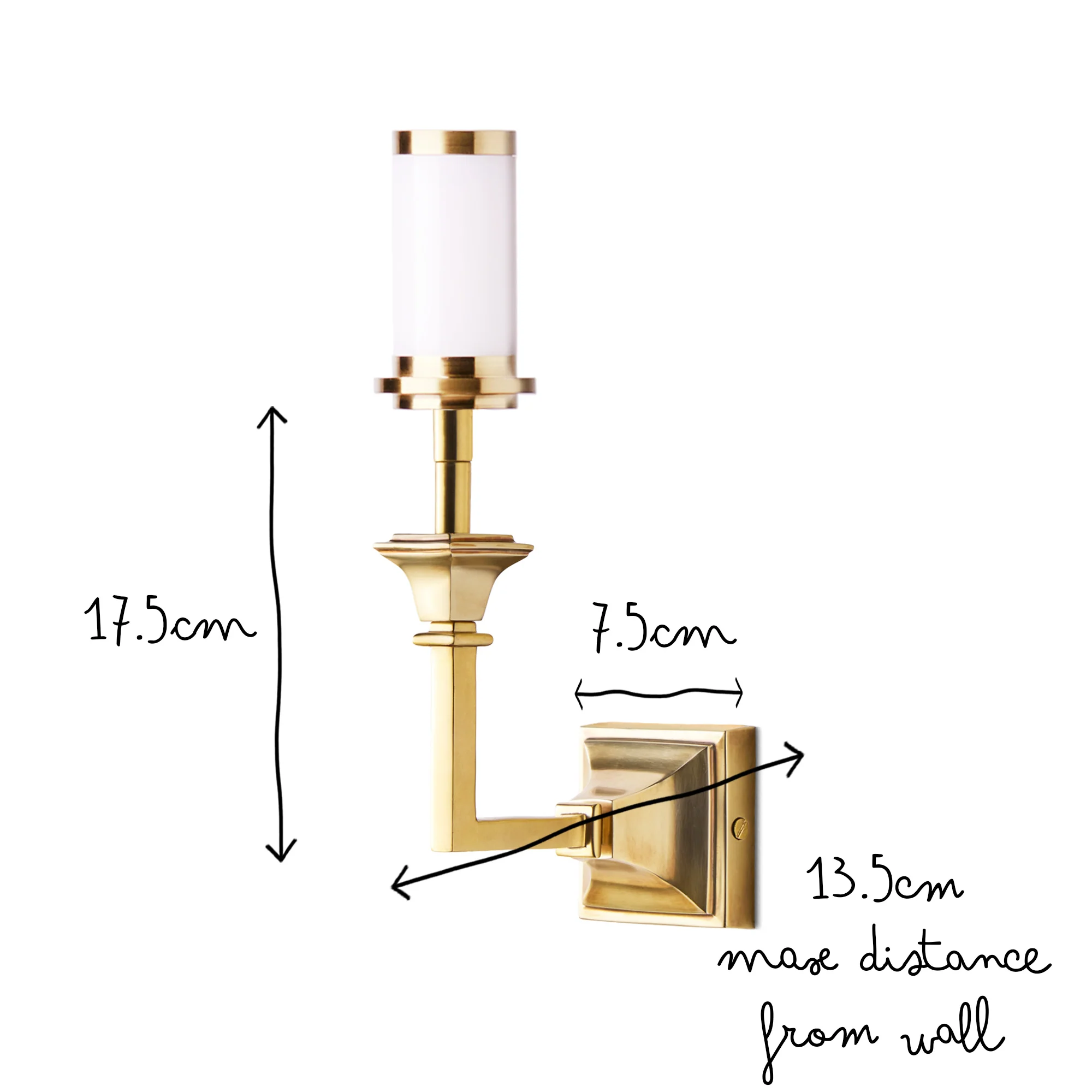Edmund rechargeable wall fitting in brass - Image 9