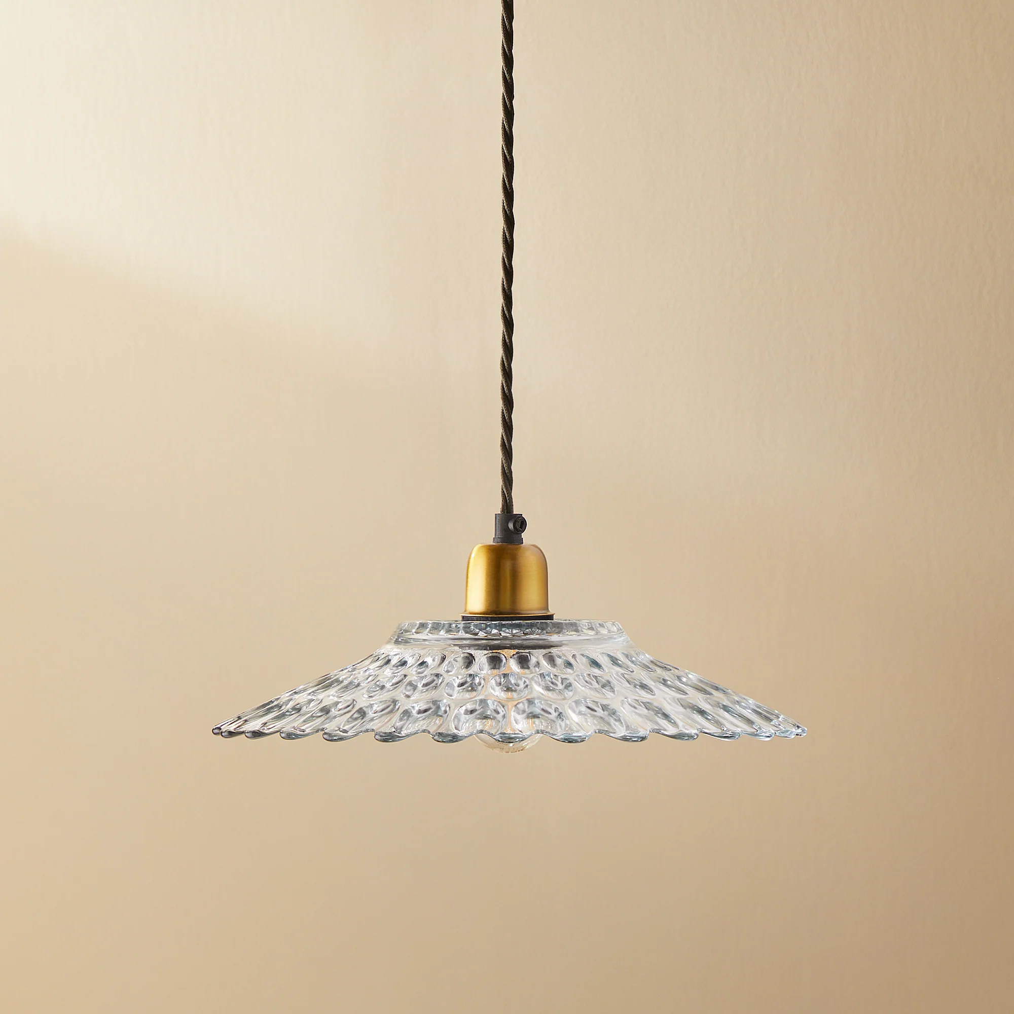 Eider pendant light in clear glass