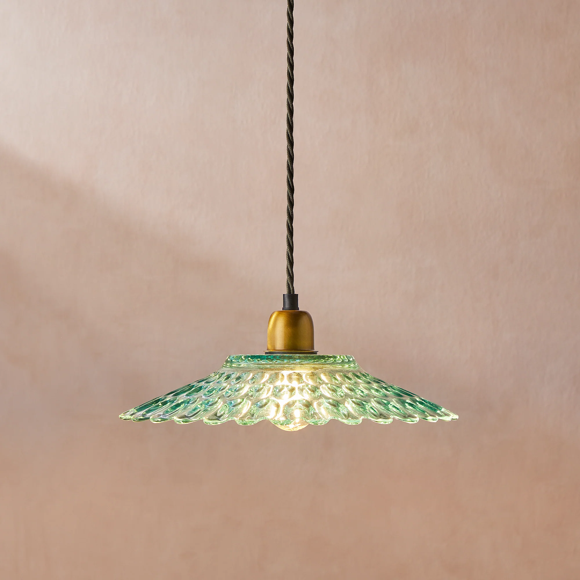 Eider pendant light in recycled green glass - Image 2