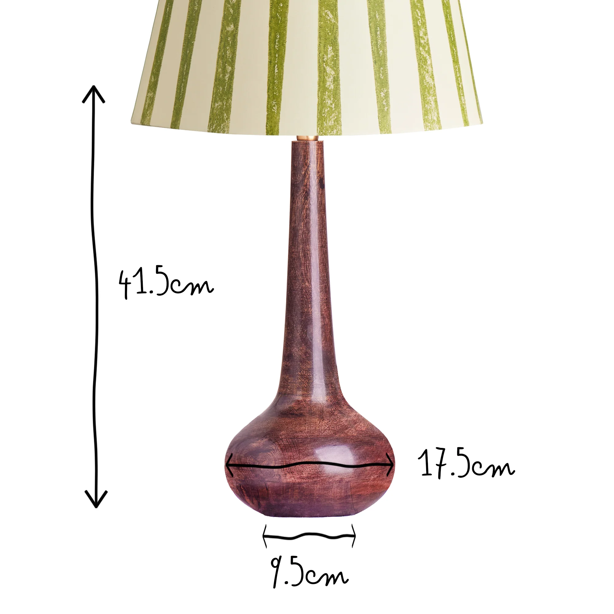 Eileen table lamp in dark wood - Image 10
