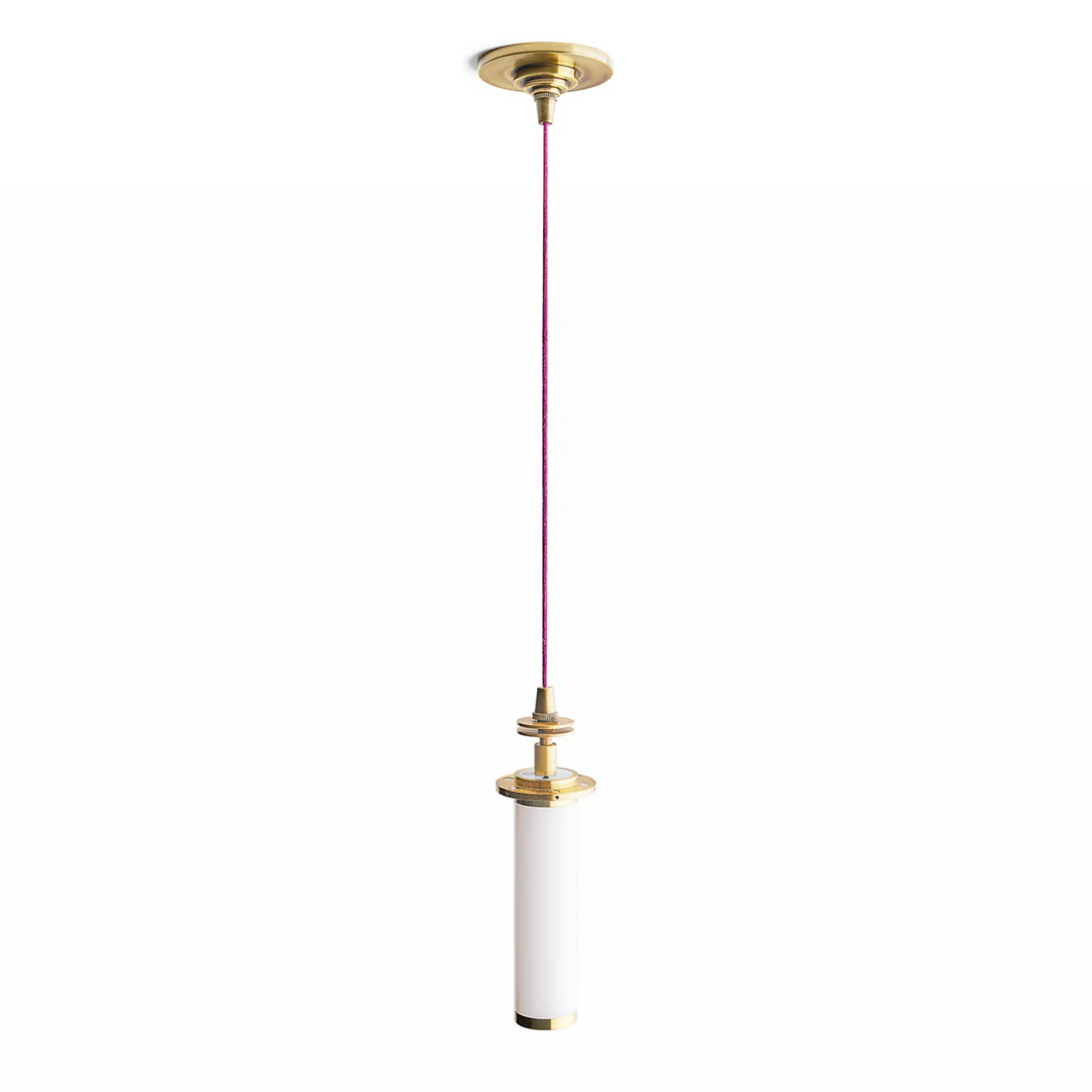Elbow rechargeable pendant kit in antique brass