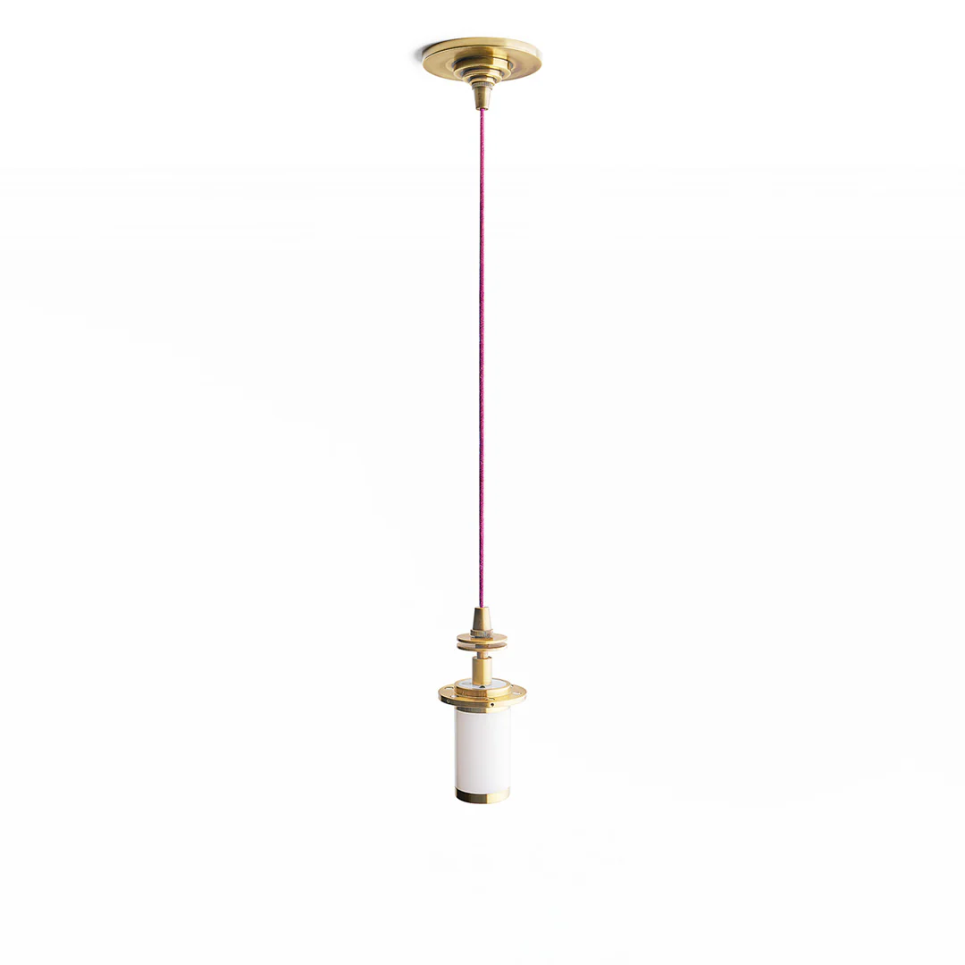Elbow rechargeable pendant kit in antique brass