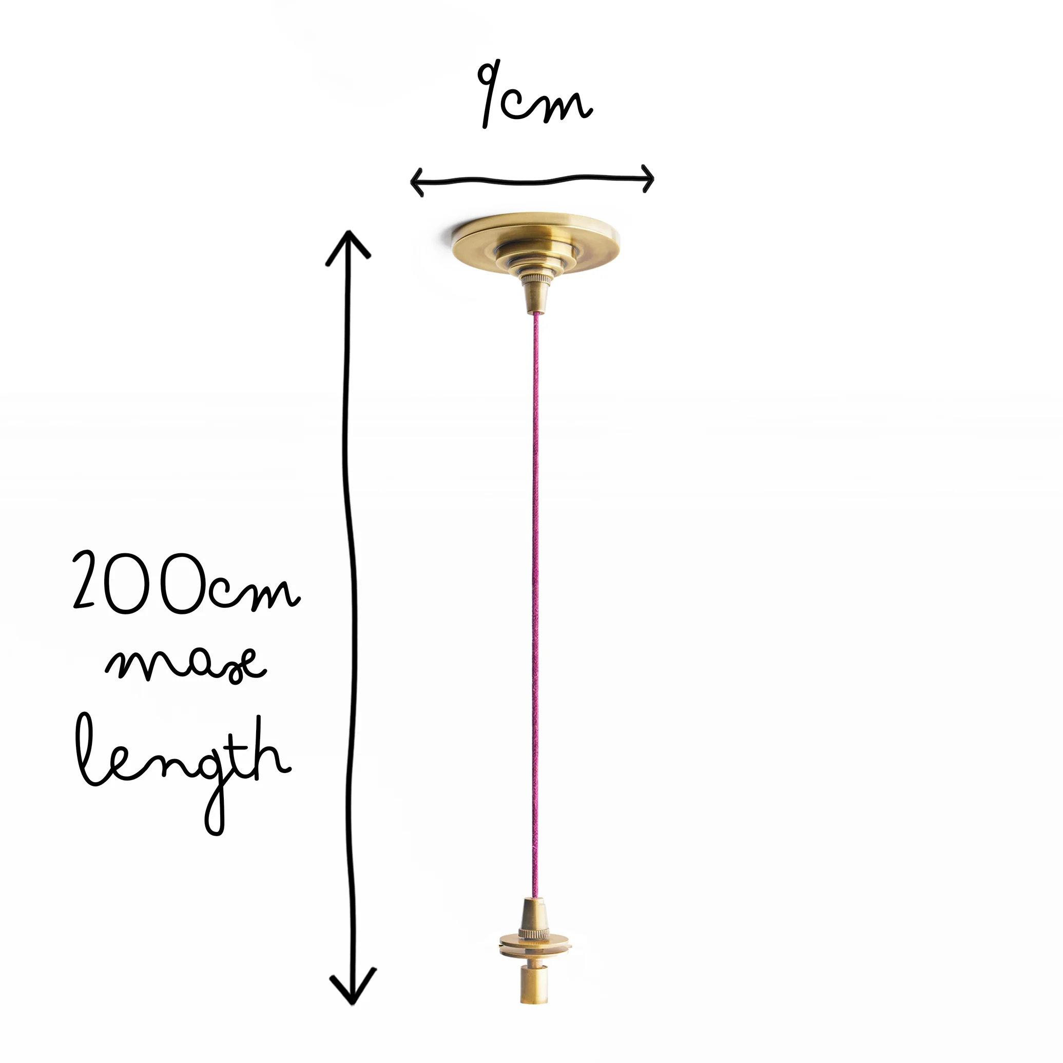 Elbow rechargeable pendant kit in antique brass - Image 9