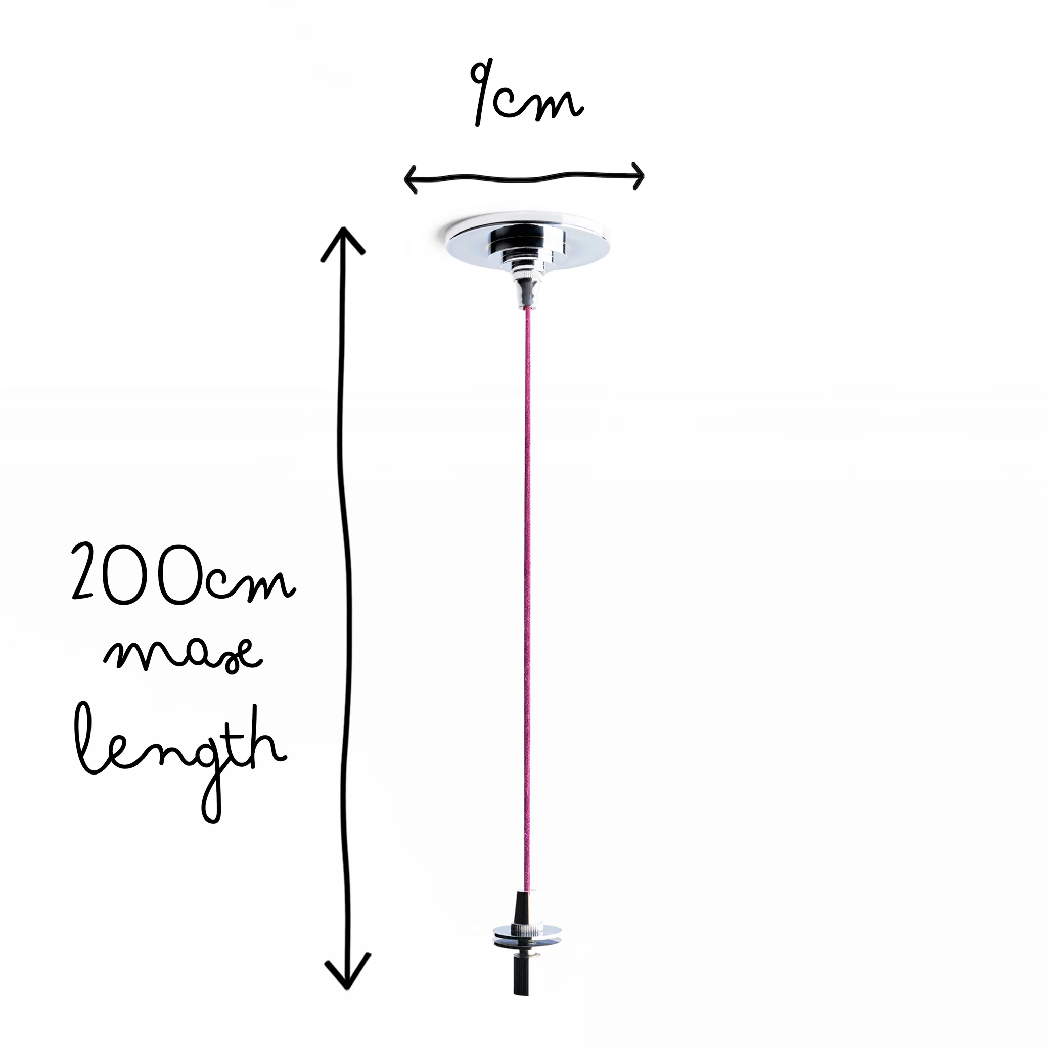 Elbow rechargeable pendant kit in chrome - Image 9