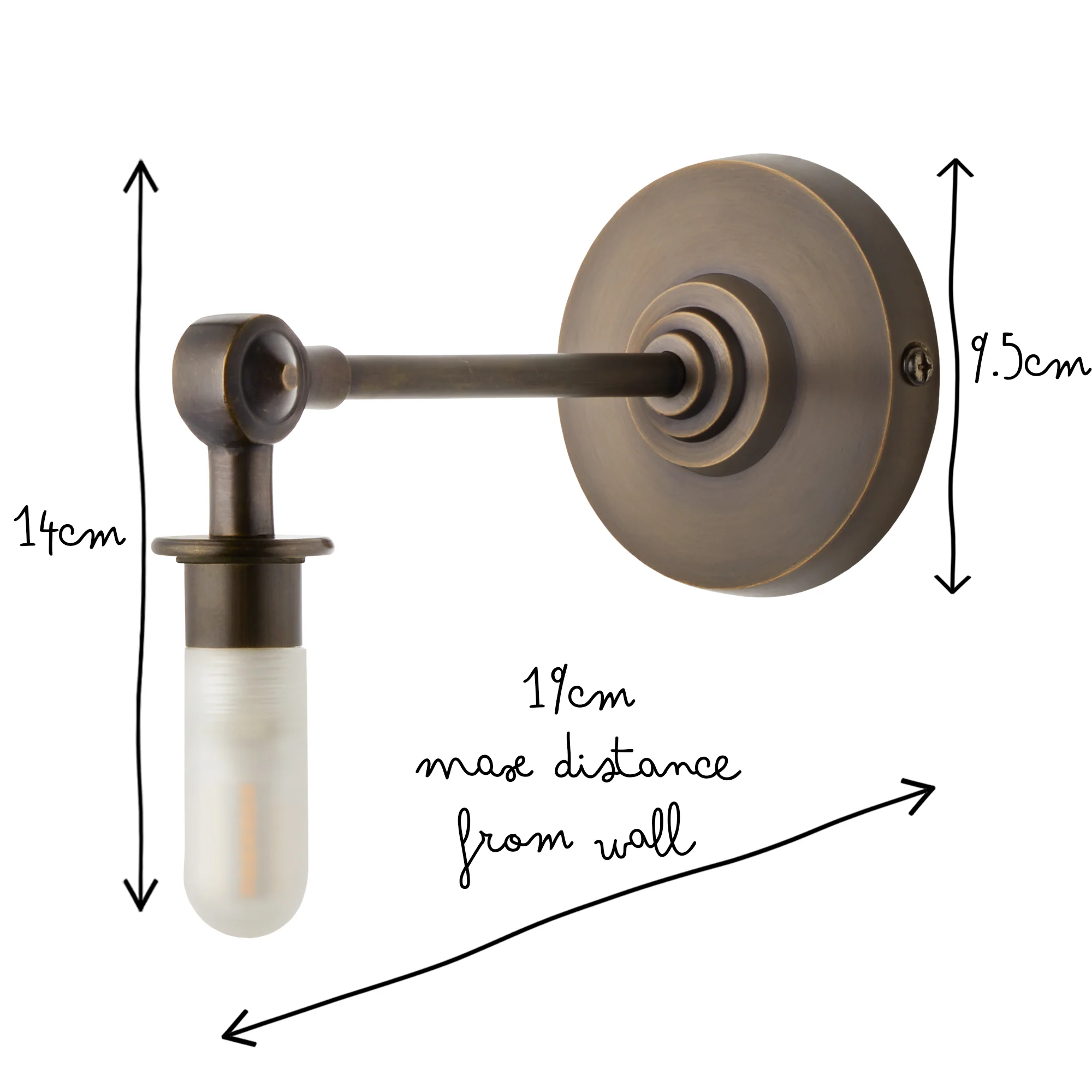 Elbow wall fitting IP44 in antique bronze - Image 7